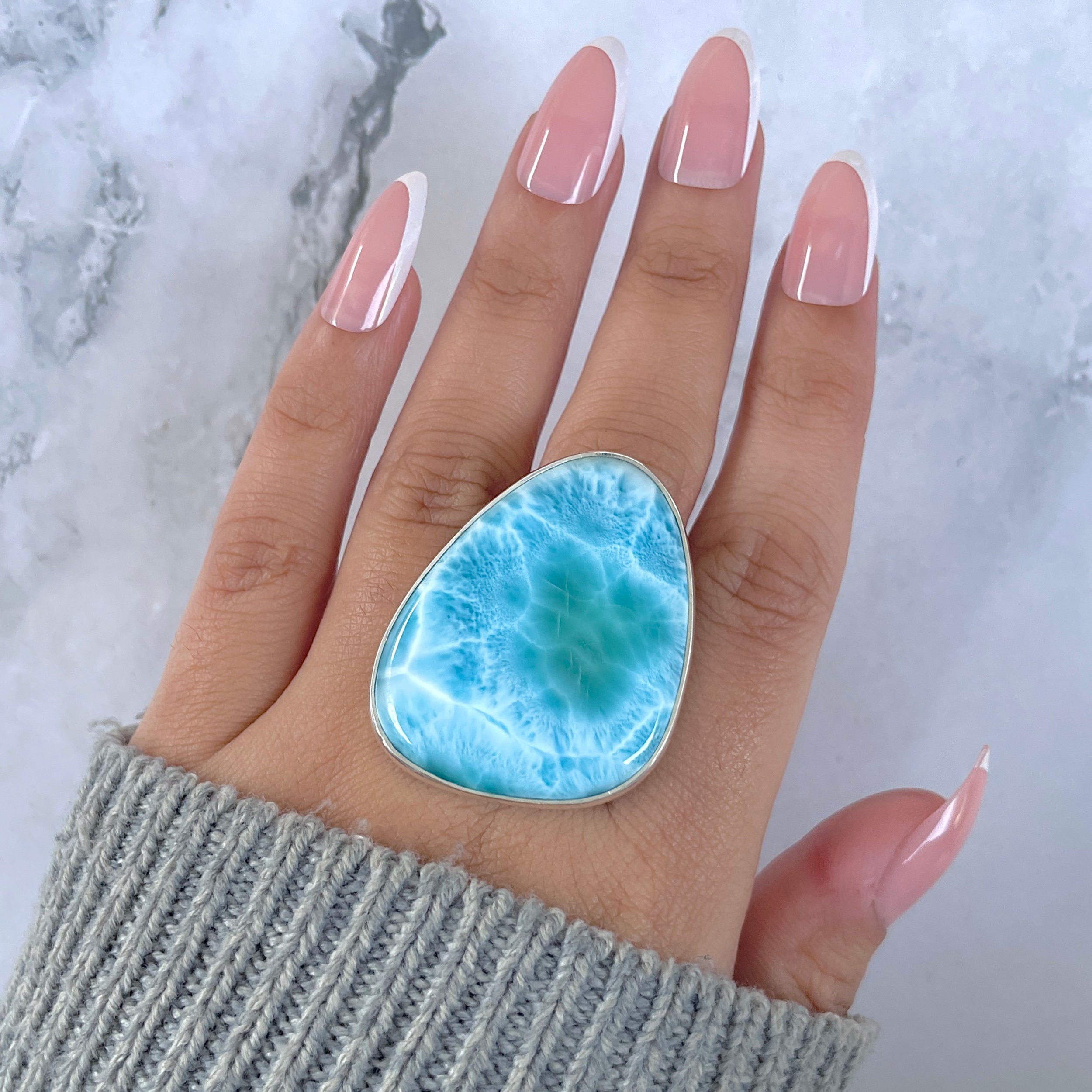 Larimar Adjustable Ring-(LAR-R-1613.)