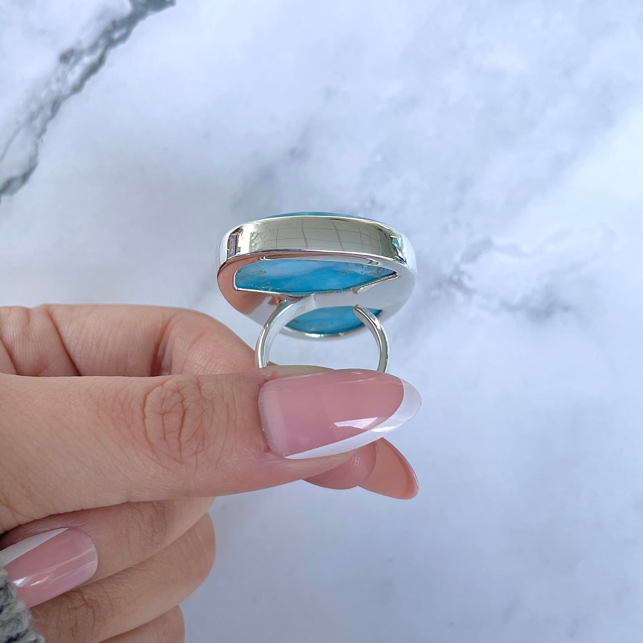 Larimar Adjustable Ring-(LAR-R-1613.)