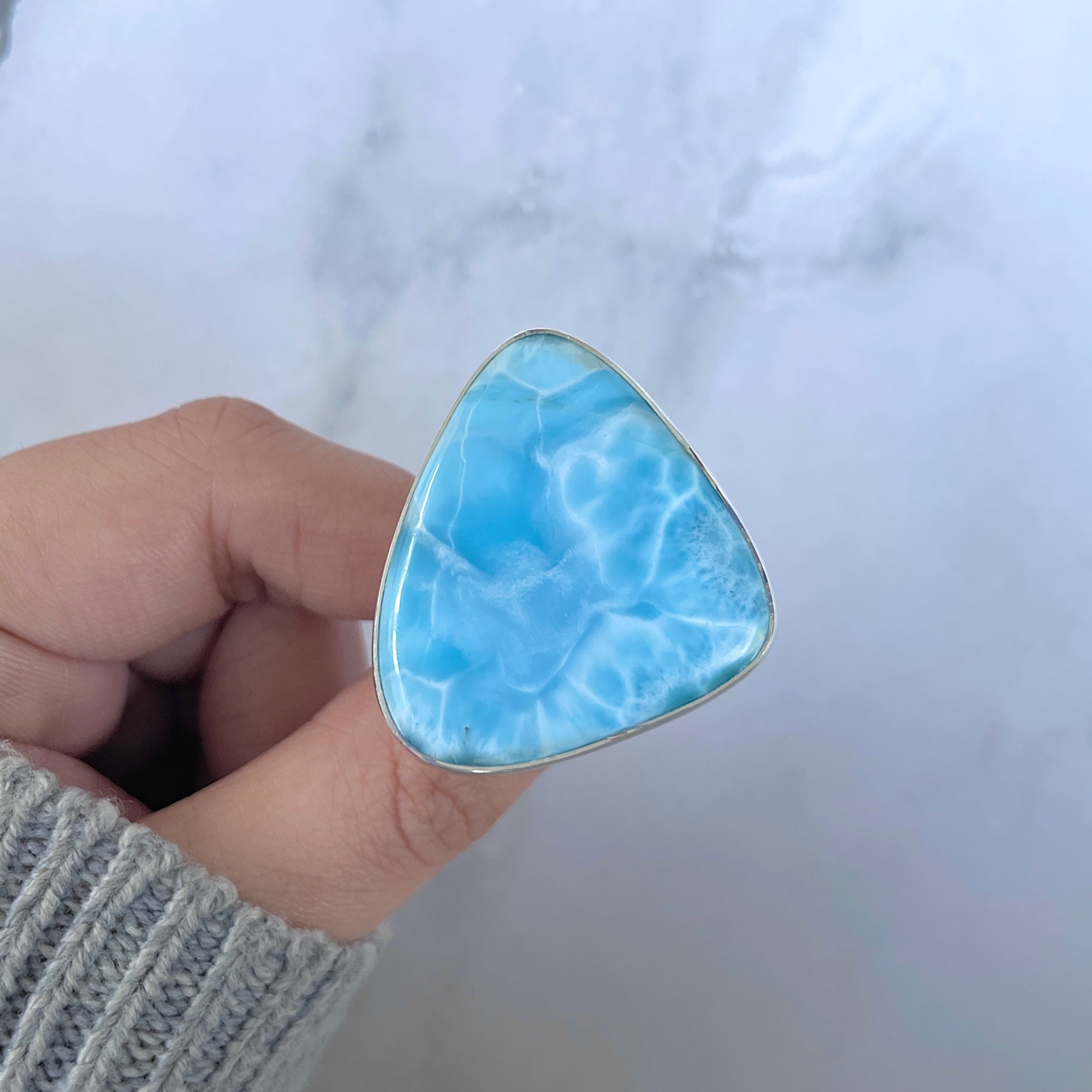 Larimar Adjustable Ring-(LAR-R-1614.)