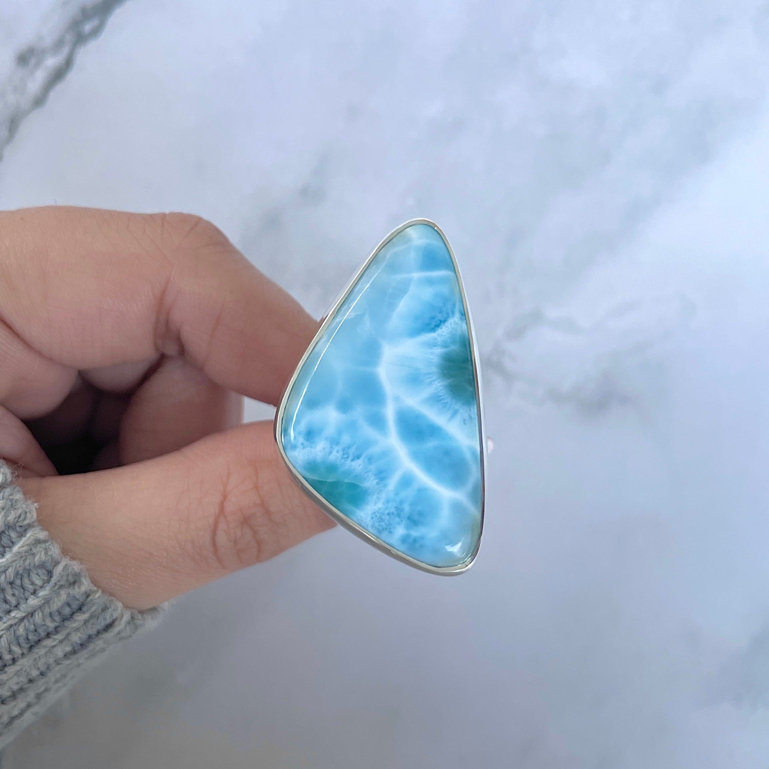 Larimar Adjustable Ring-(LAR-R-1617.)