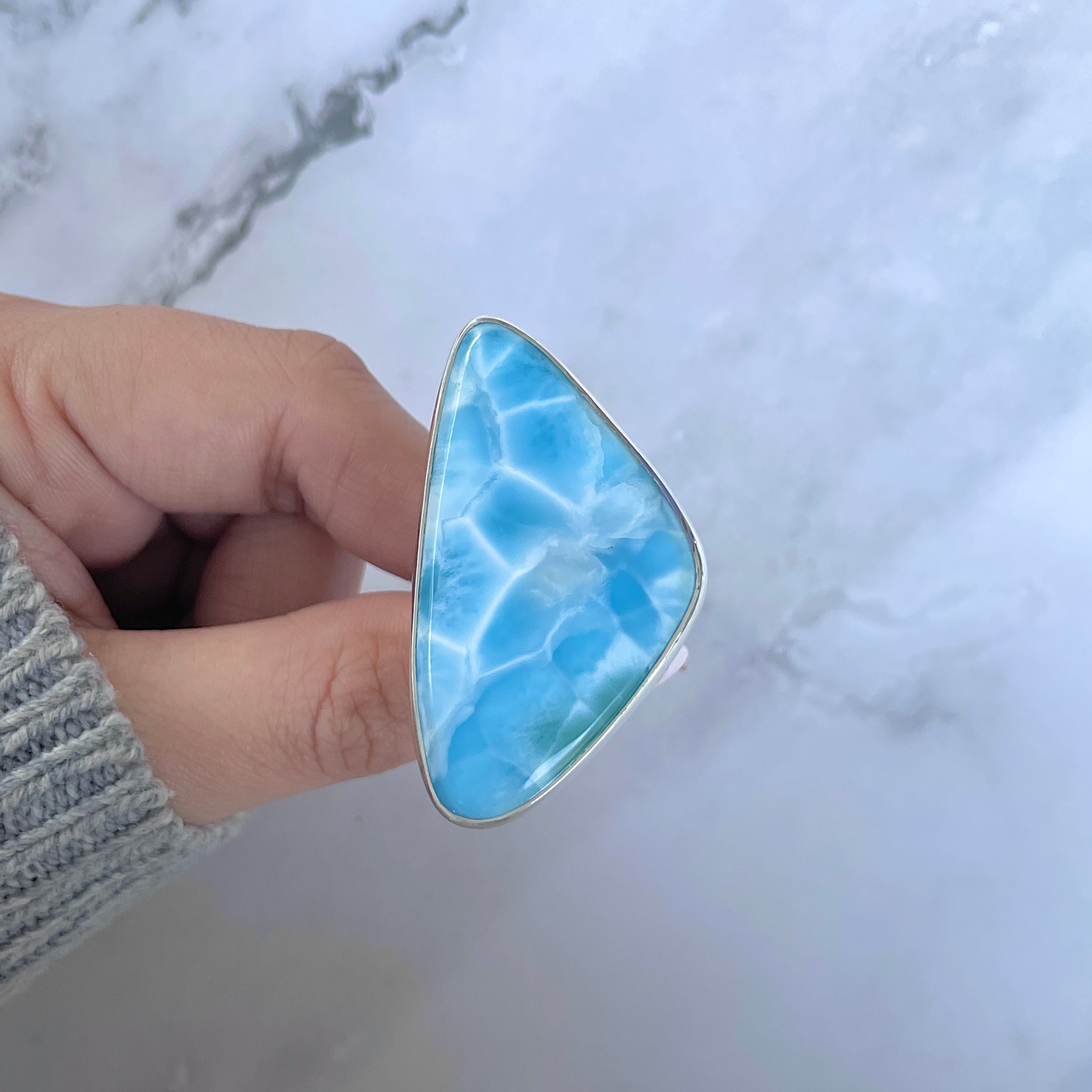 Larimar Adjustable Ring-(LAR-R-1619.)