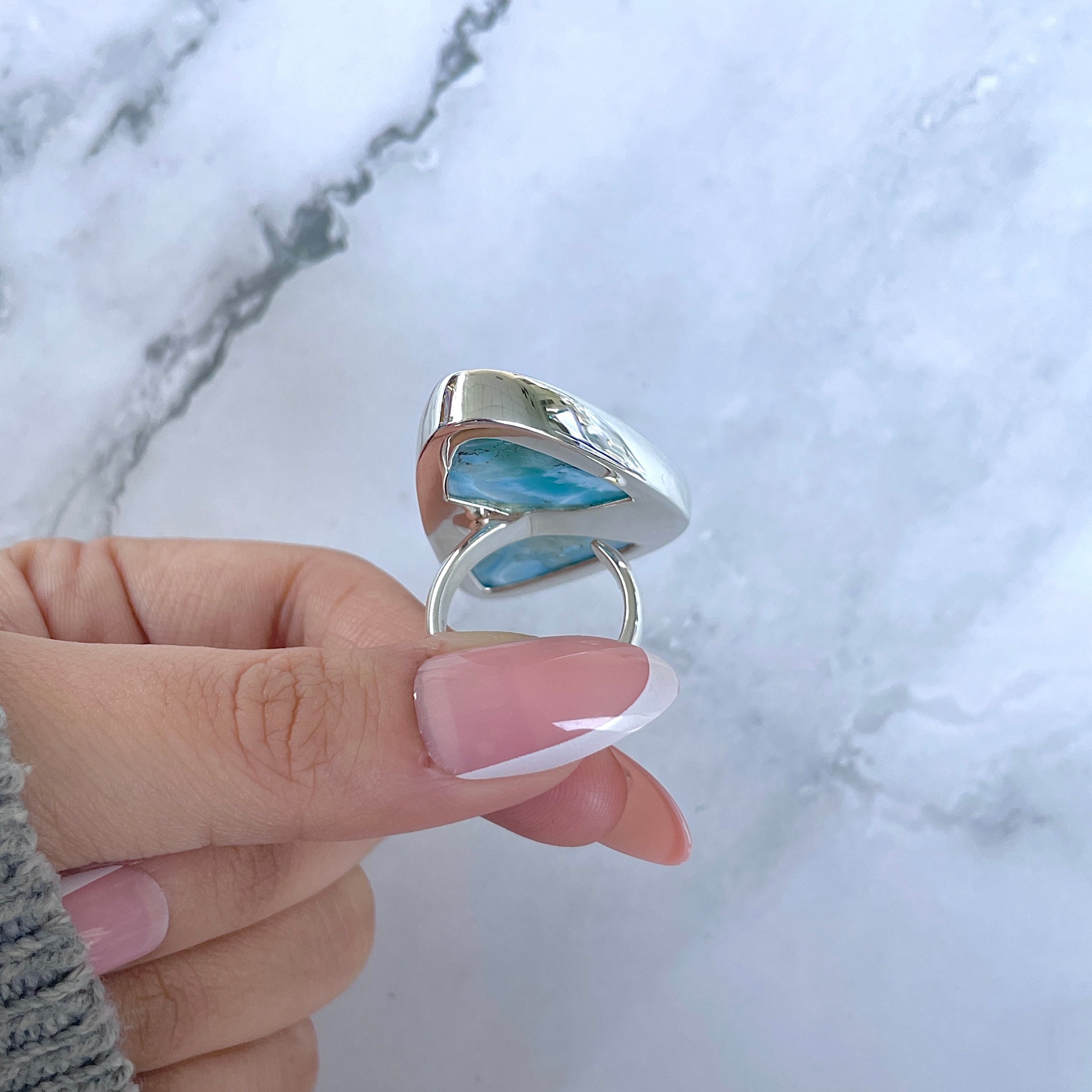 Larimar Adjustable Ring-(LAR-R-1619.)