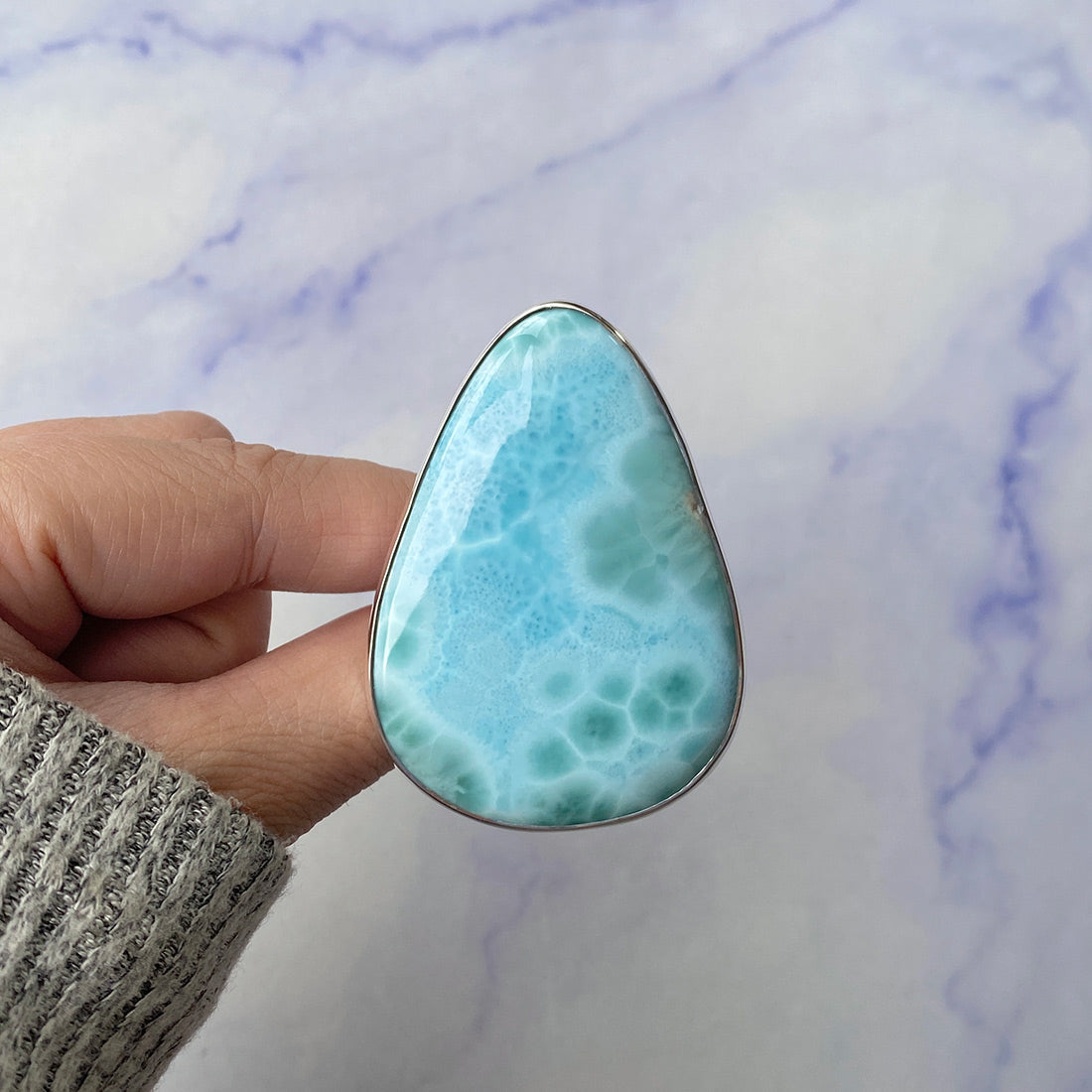 Larimar Adjustable Ring-(LAR-R-162.)