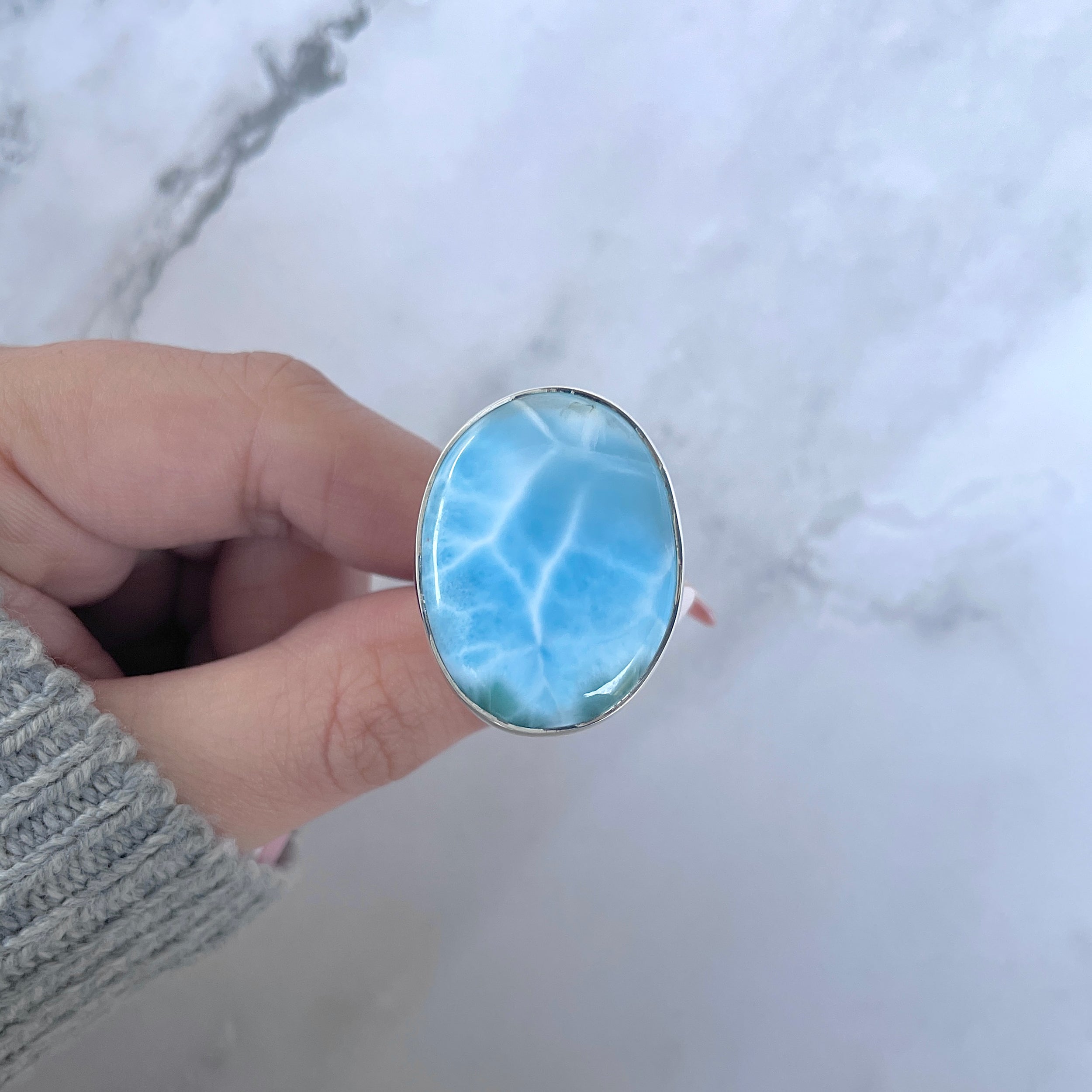 Larimar Adjustable Ring-(LAR-R-1623.)