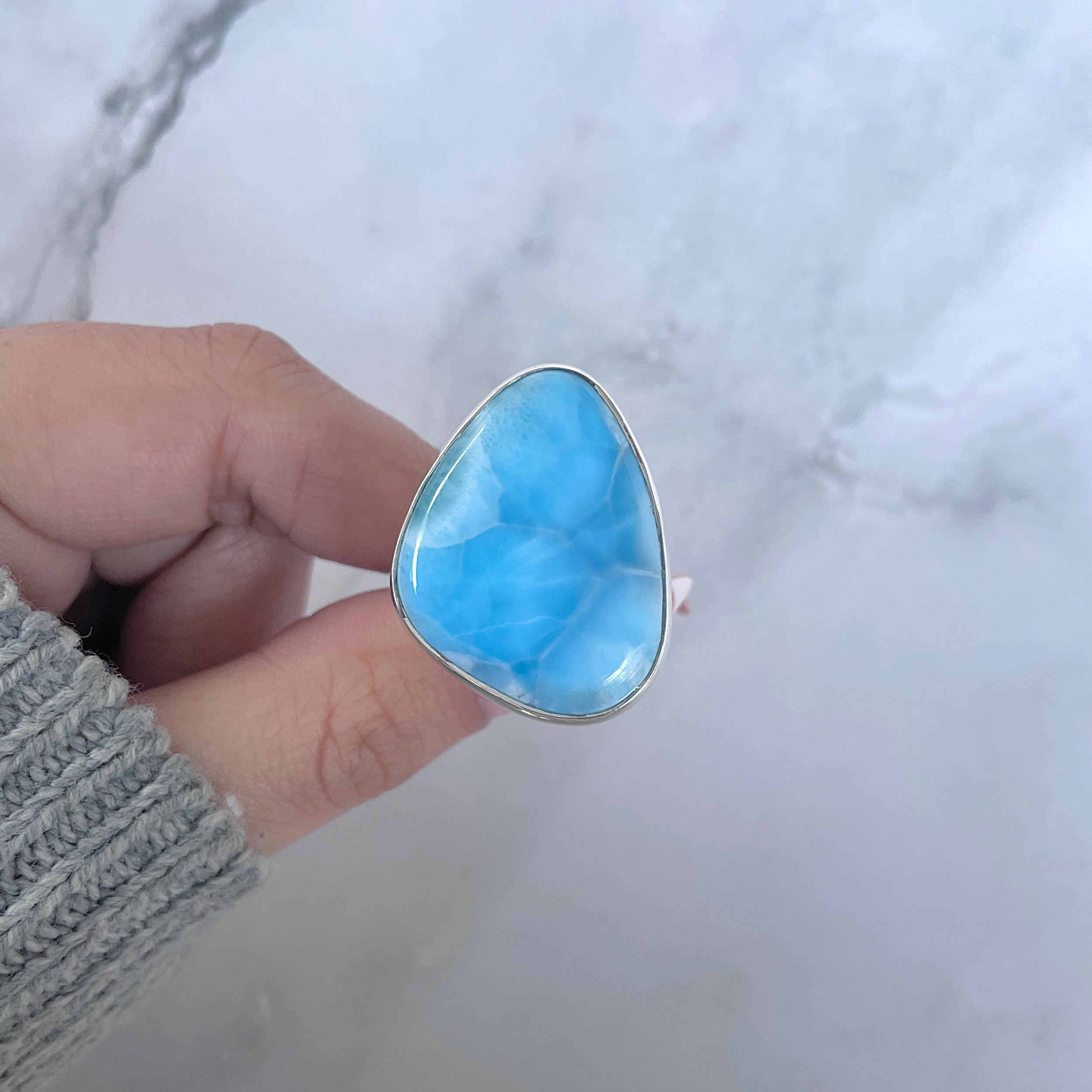 Larimar Adjustable Ring-(LAR-R-1624.)