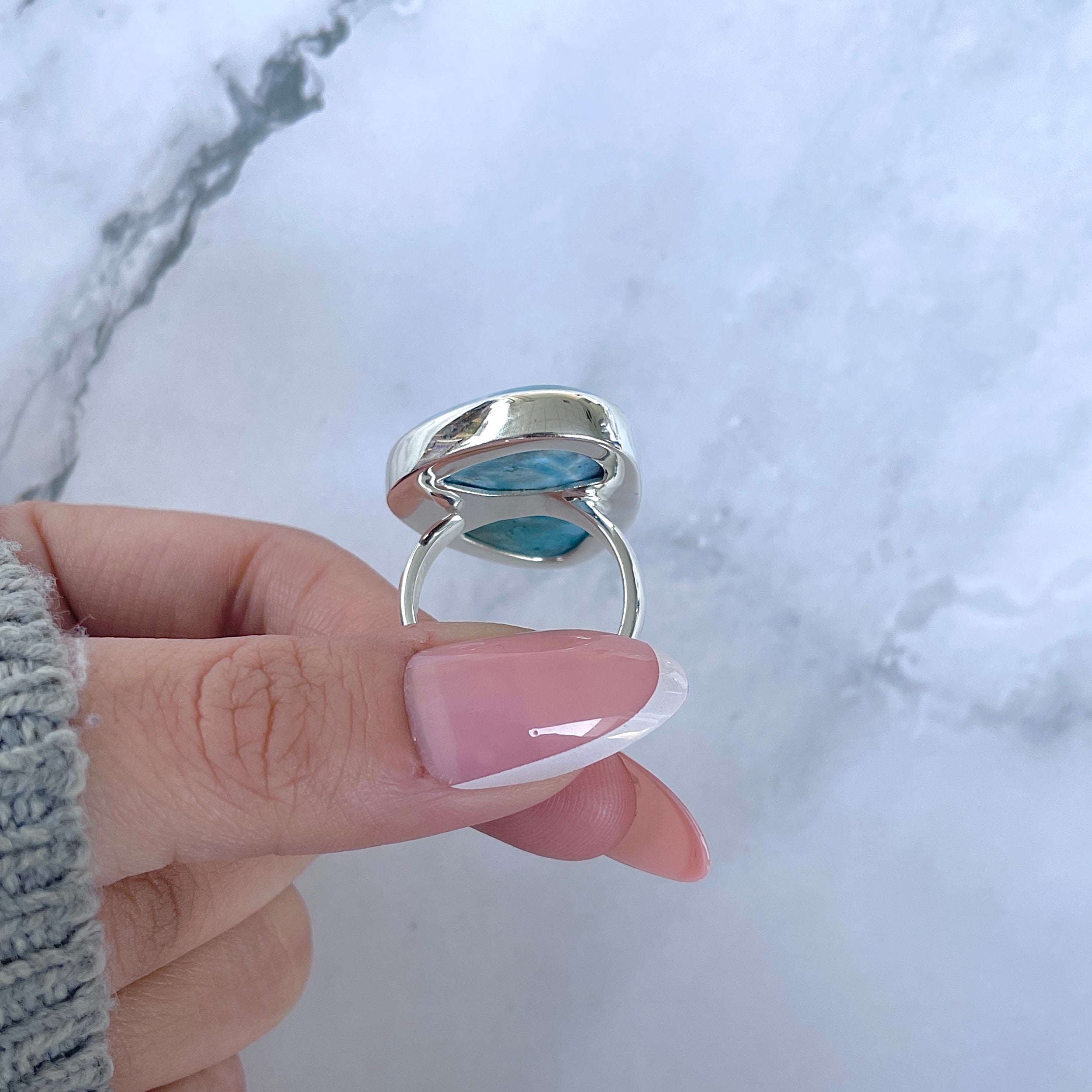 Larimar Adjustable Ring-(LAR-R-1624.)