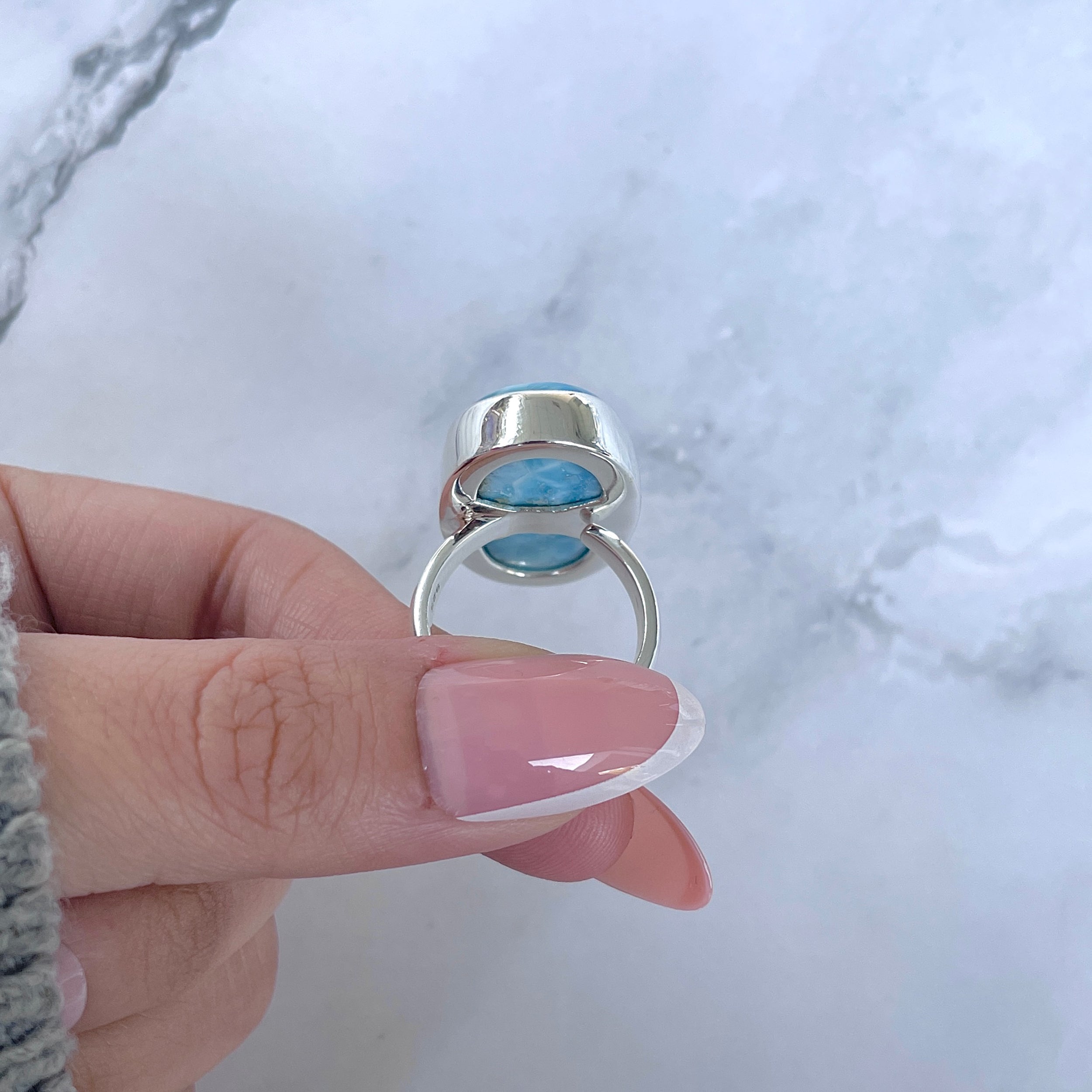 Larimar Adjustable Ring-(LAR-R-1625.)