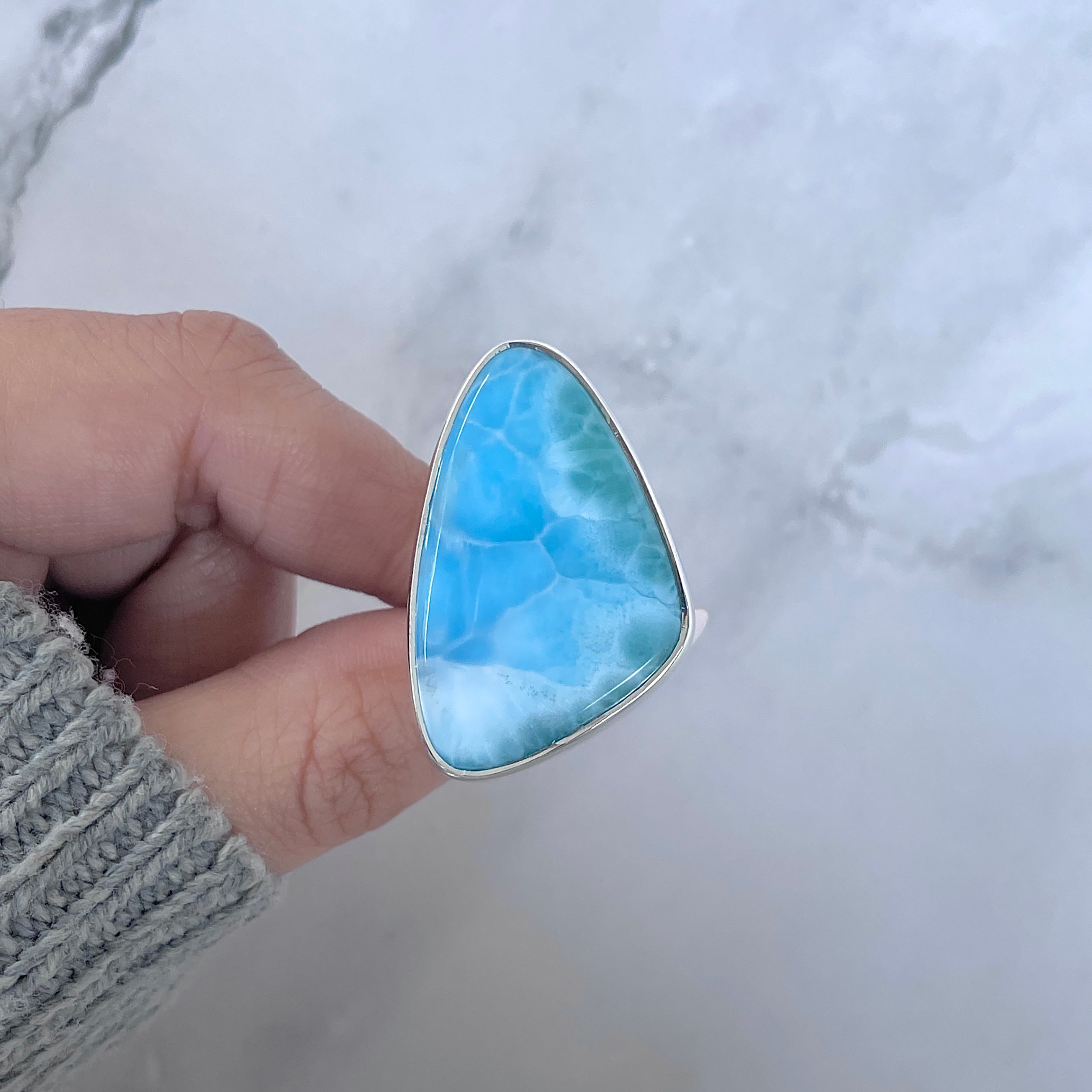 Larimar Adjustable Ring-(LAR-R-1627.)