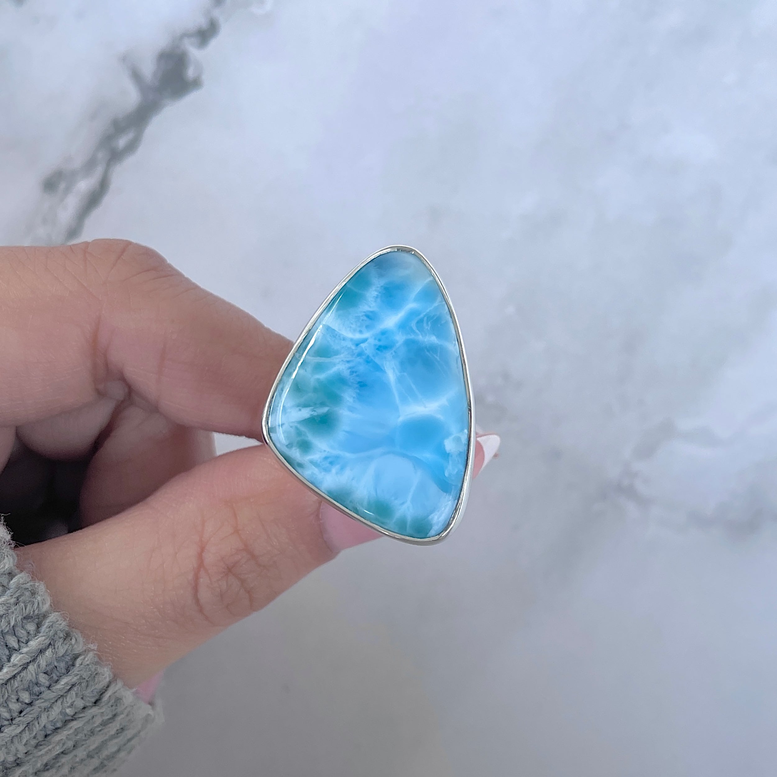 Larimar Adjustable Ring-(LAR-R-1628.)