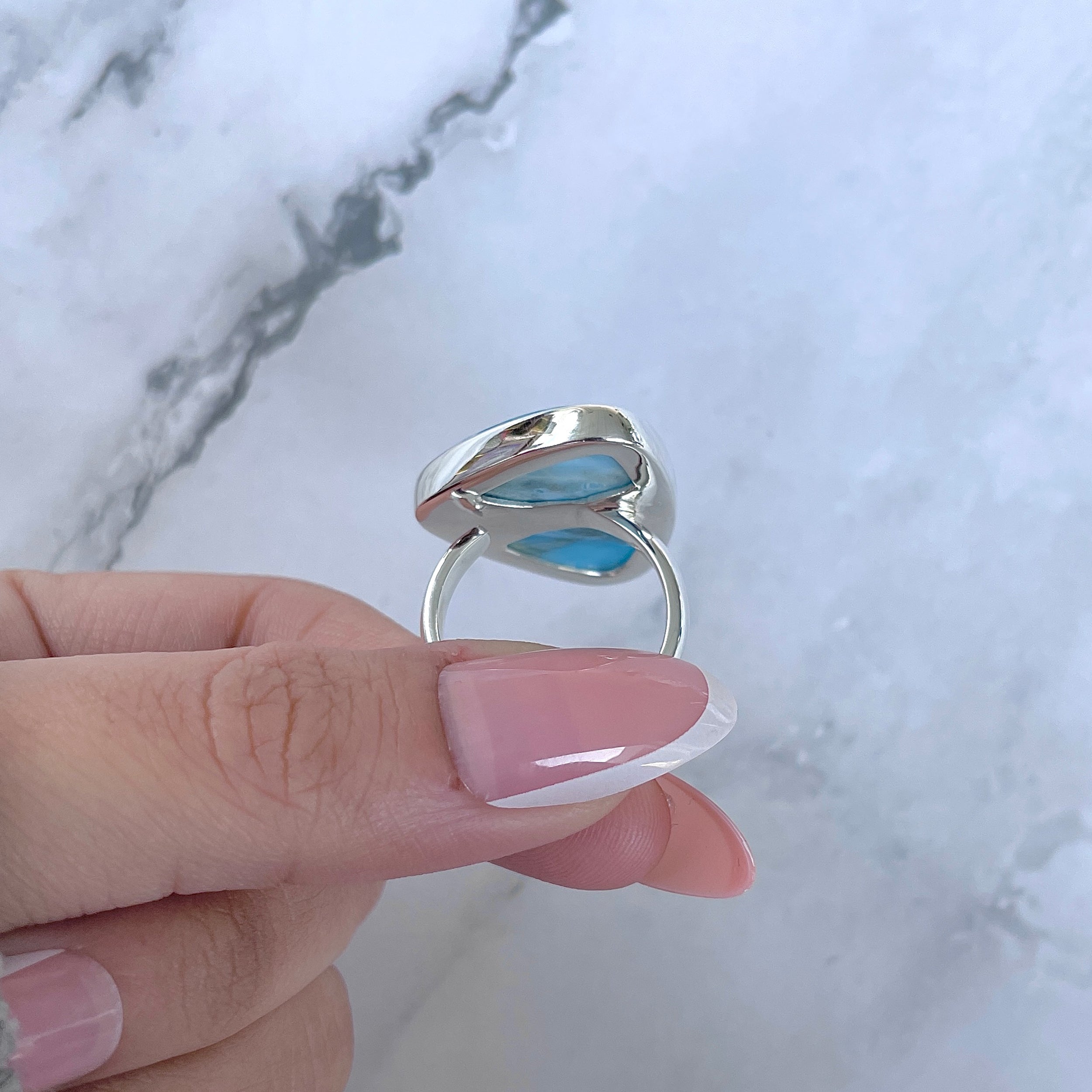 Larimar Adjustable Ring-(LAR-R-1628.)