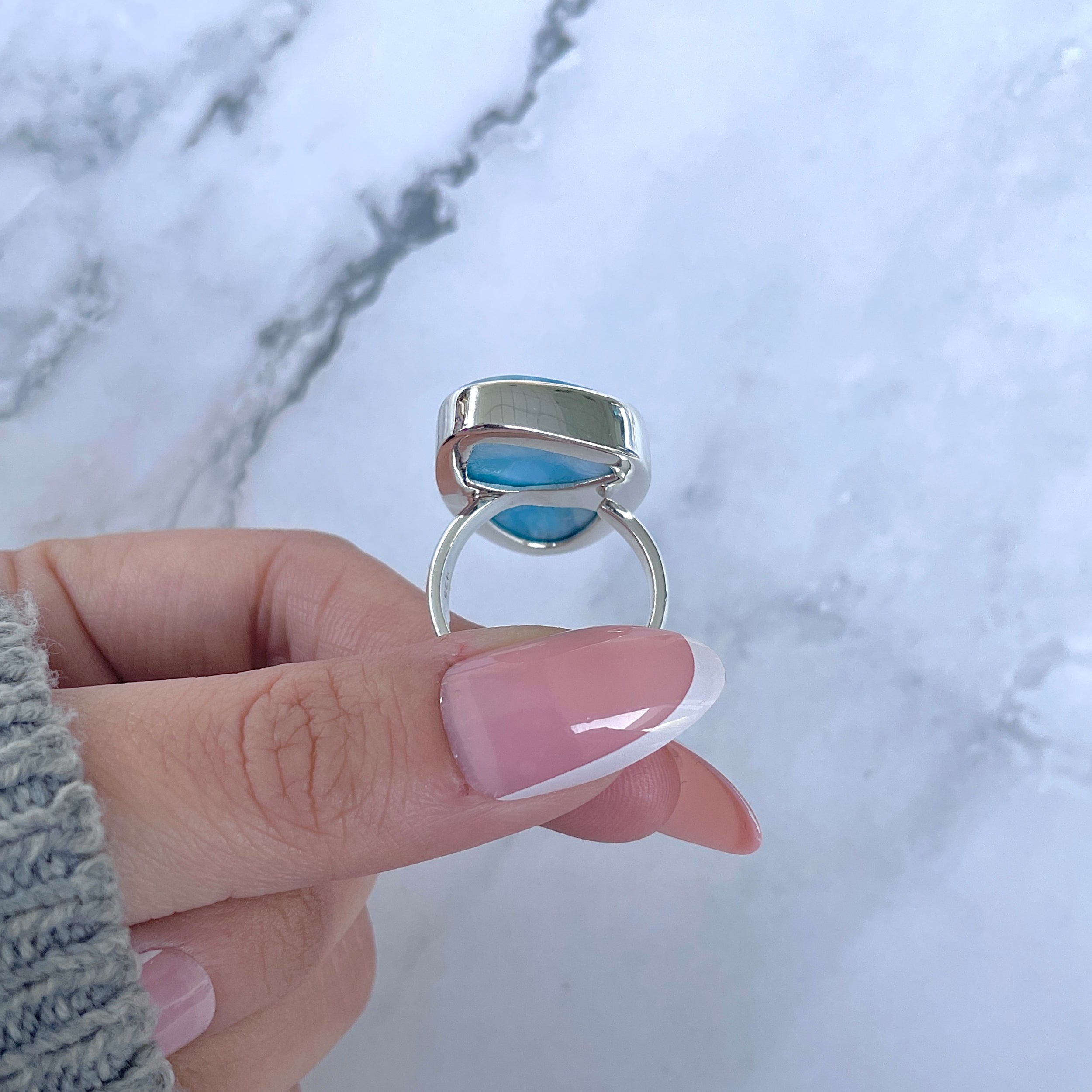 Larimar Adjustable Ring-(LAR-R-1629.)