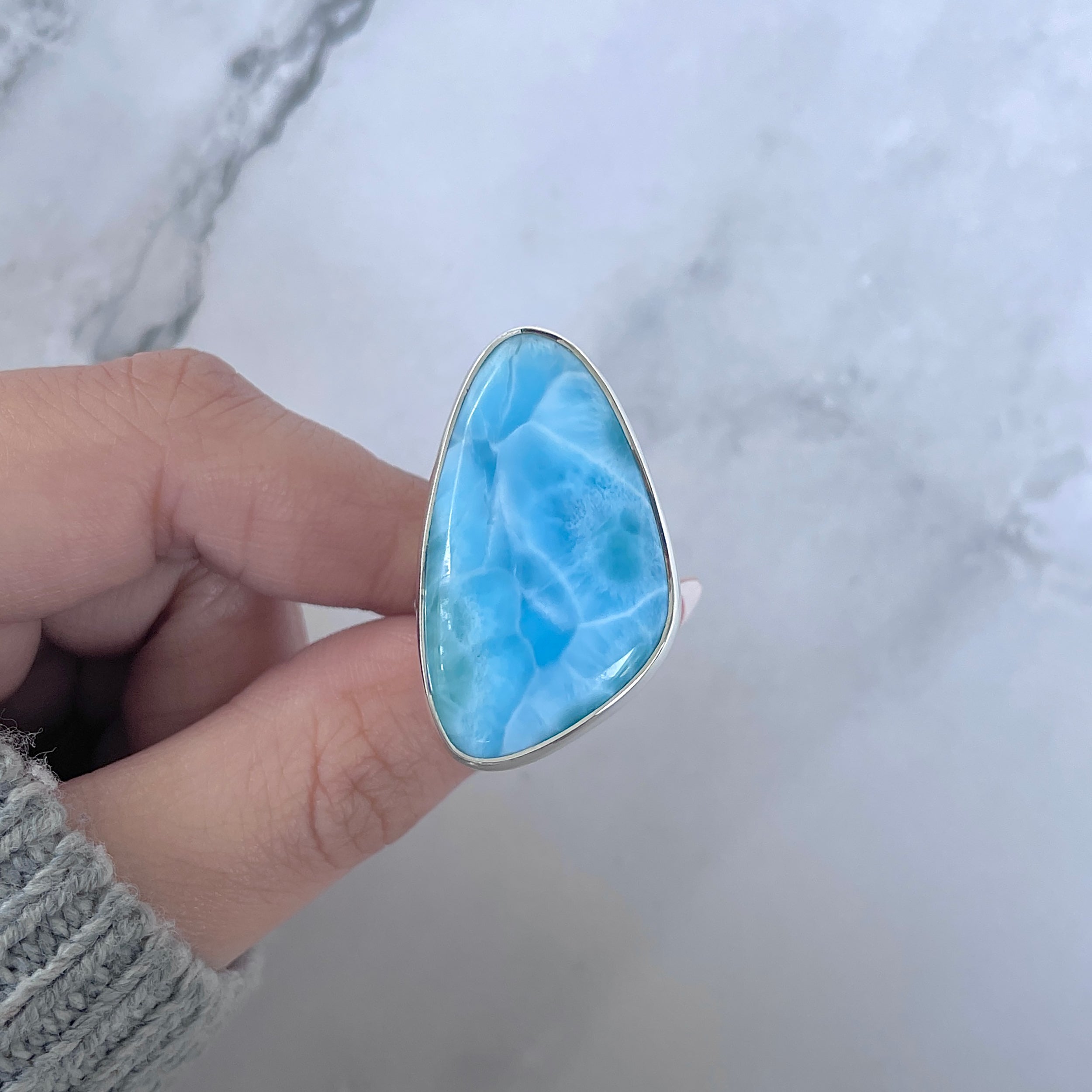 Larimar Adjustable Ring-(LAR-R-1631.)