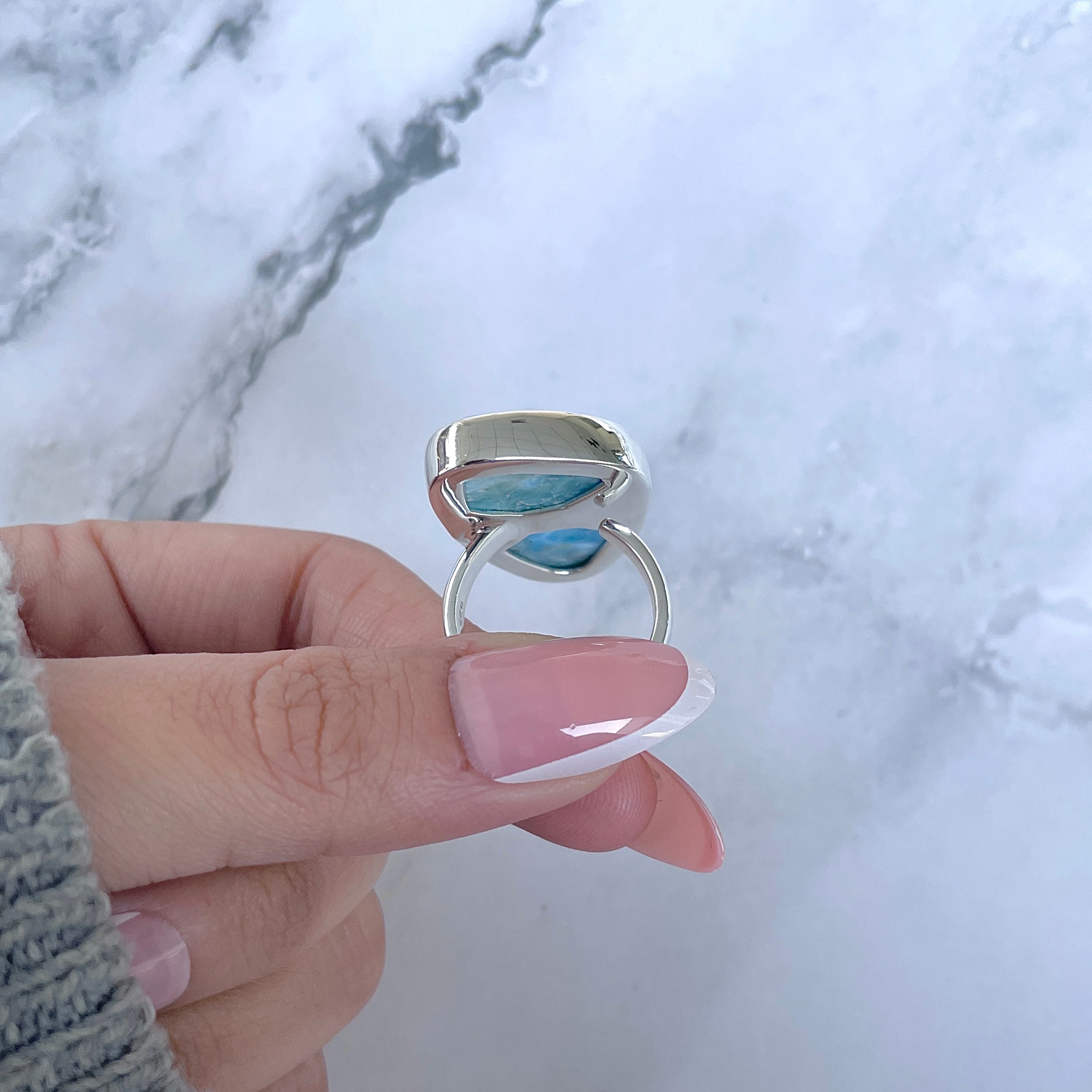 Larimar Adjustable Ring-(LAR-R-1631.)