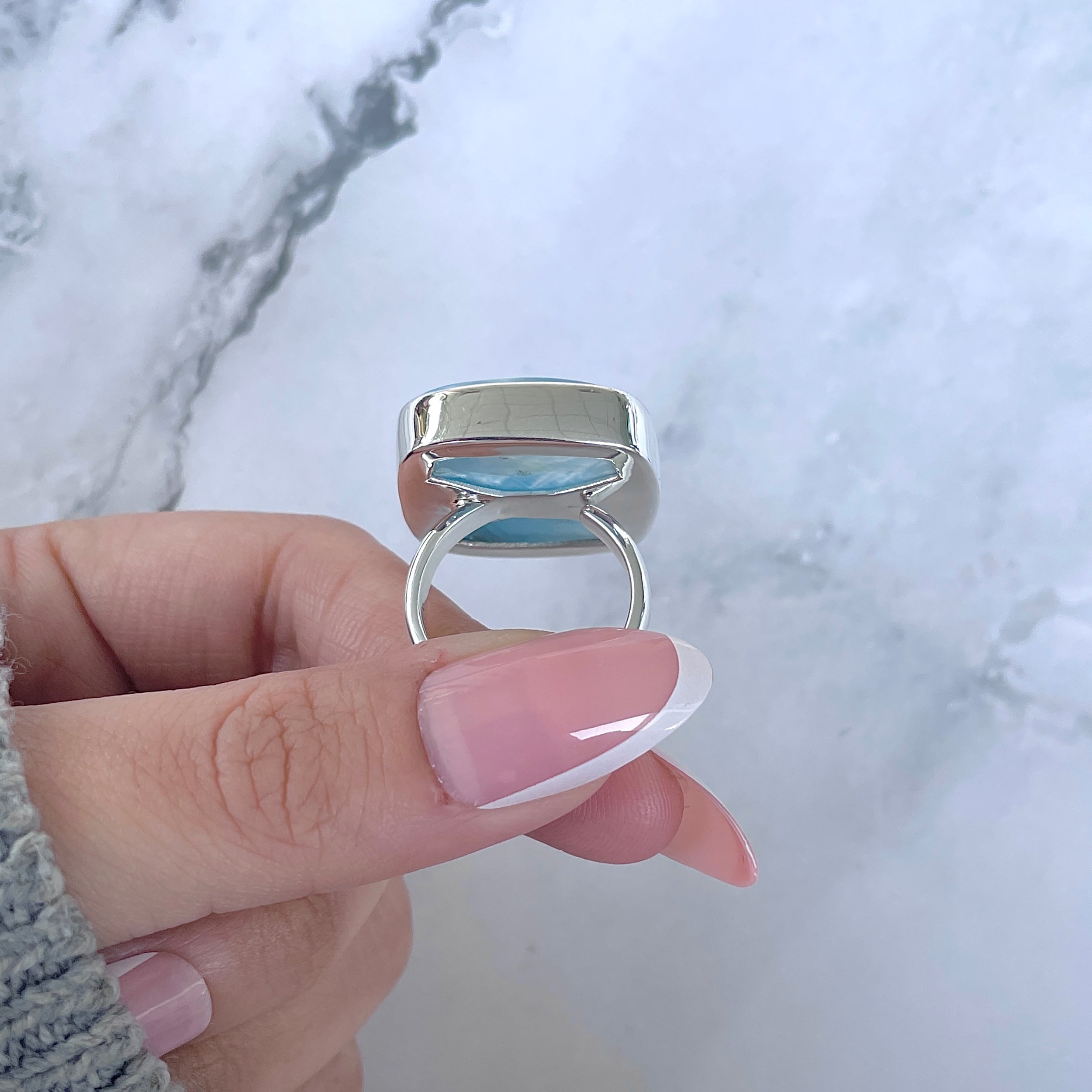 Larimar Adjustable Ring-(LAR-R-1632.)