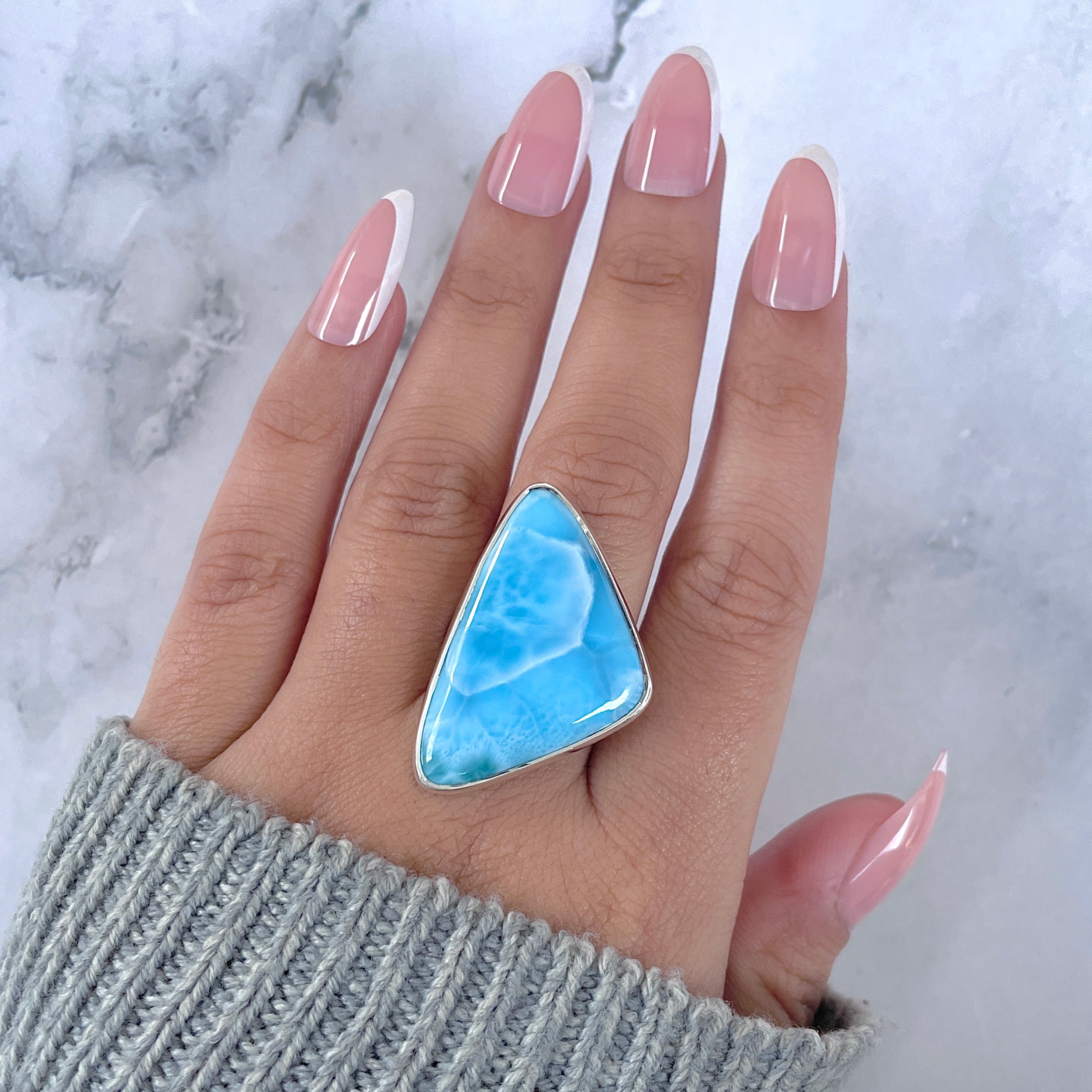 Larimar Adjustable Ring-(LAR-R-1633.)