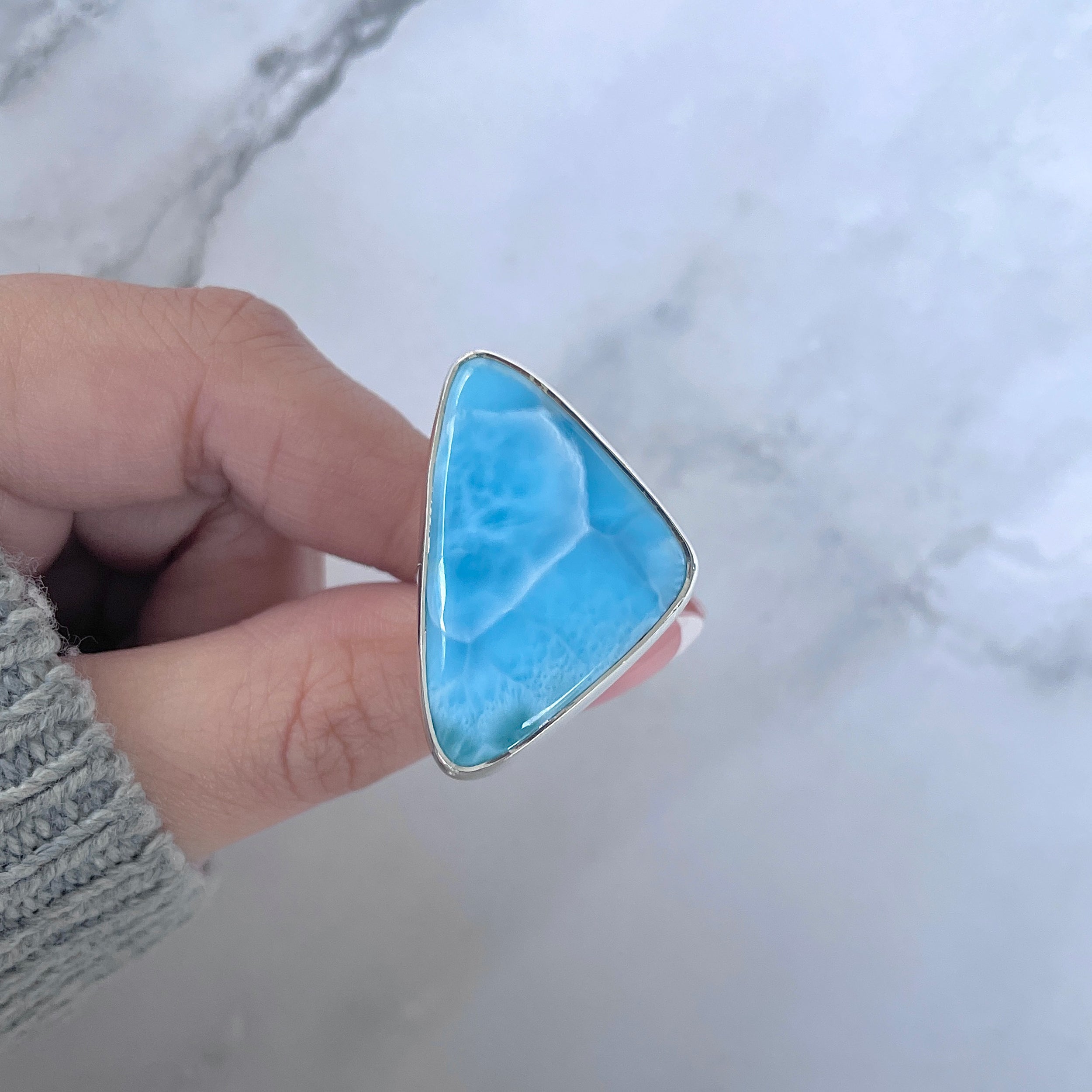 Larimar Adjustable Ring-(LAR-R-1633.)