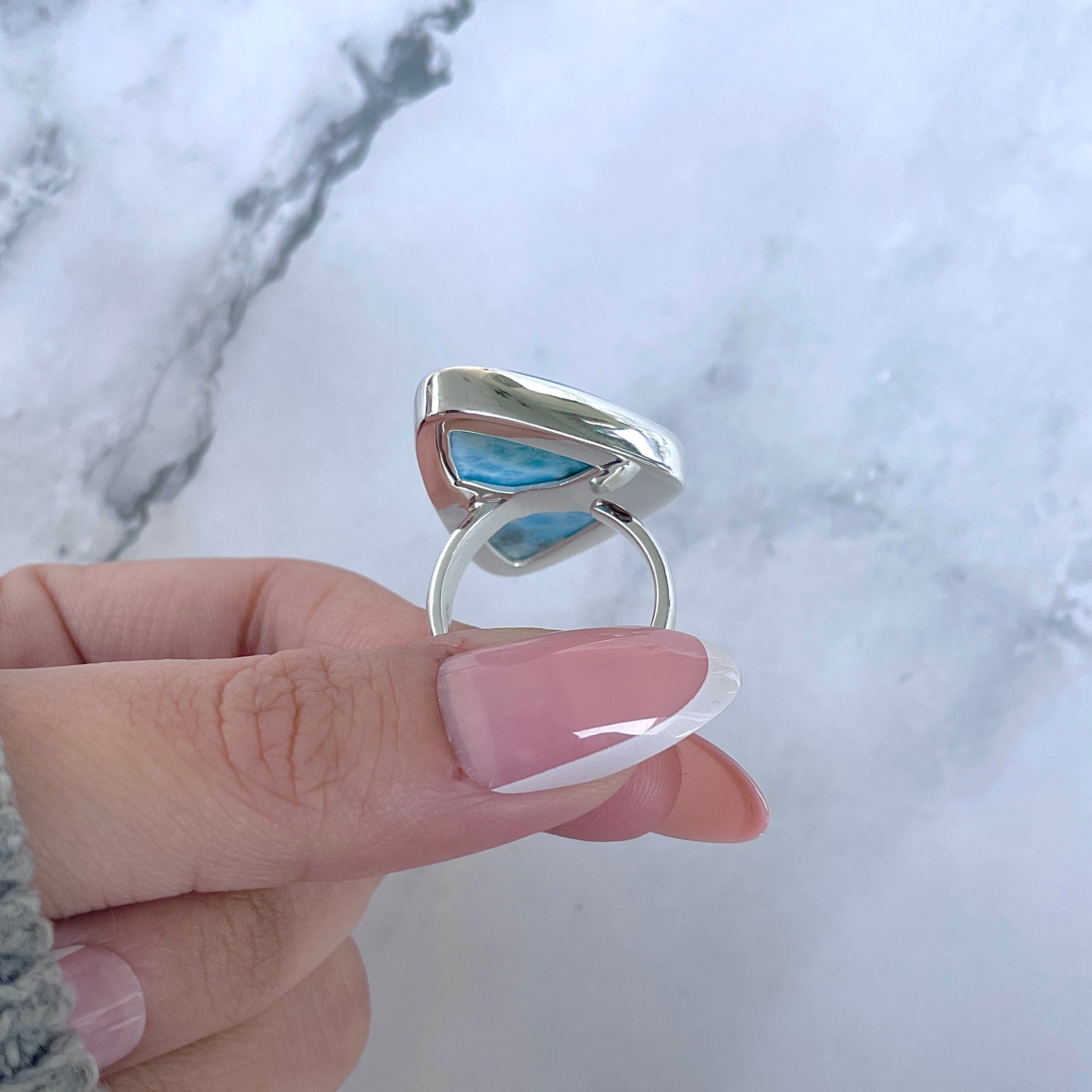 Larimar Adjustable Ring-(LAR-R-1633.)