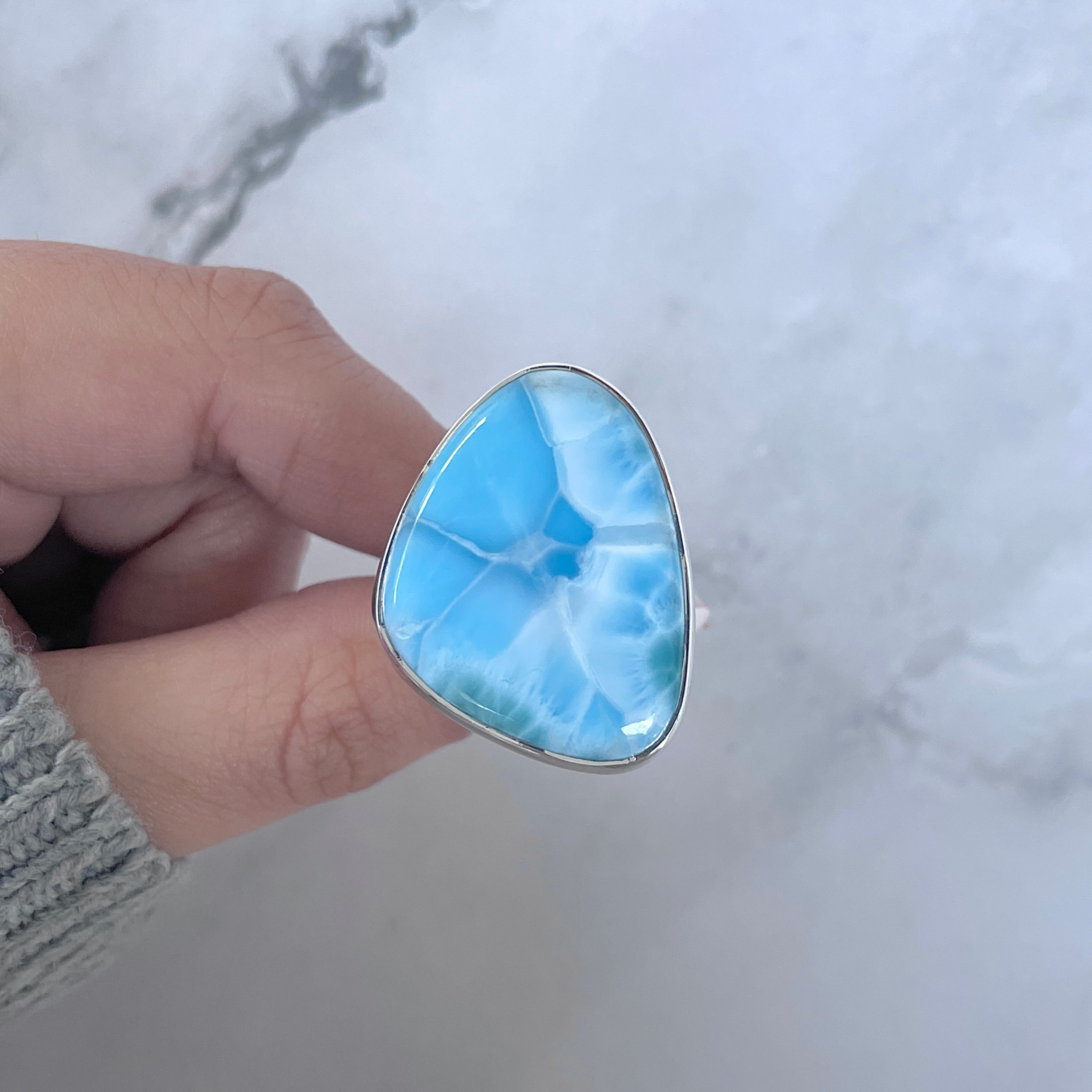 Larimar Adjustable Ring-(LAR-R-1634.)