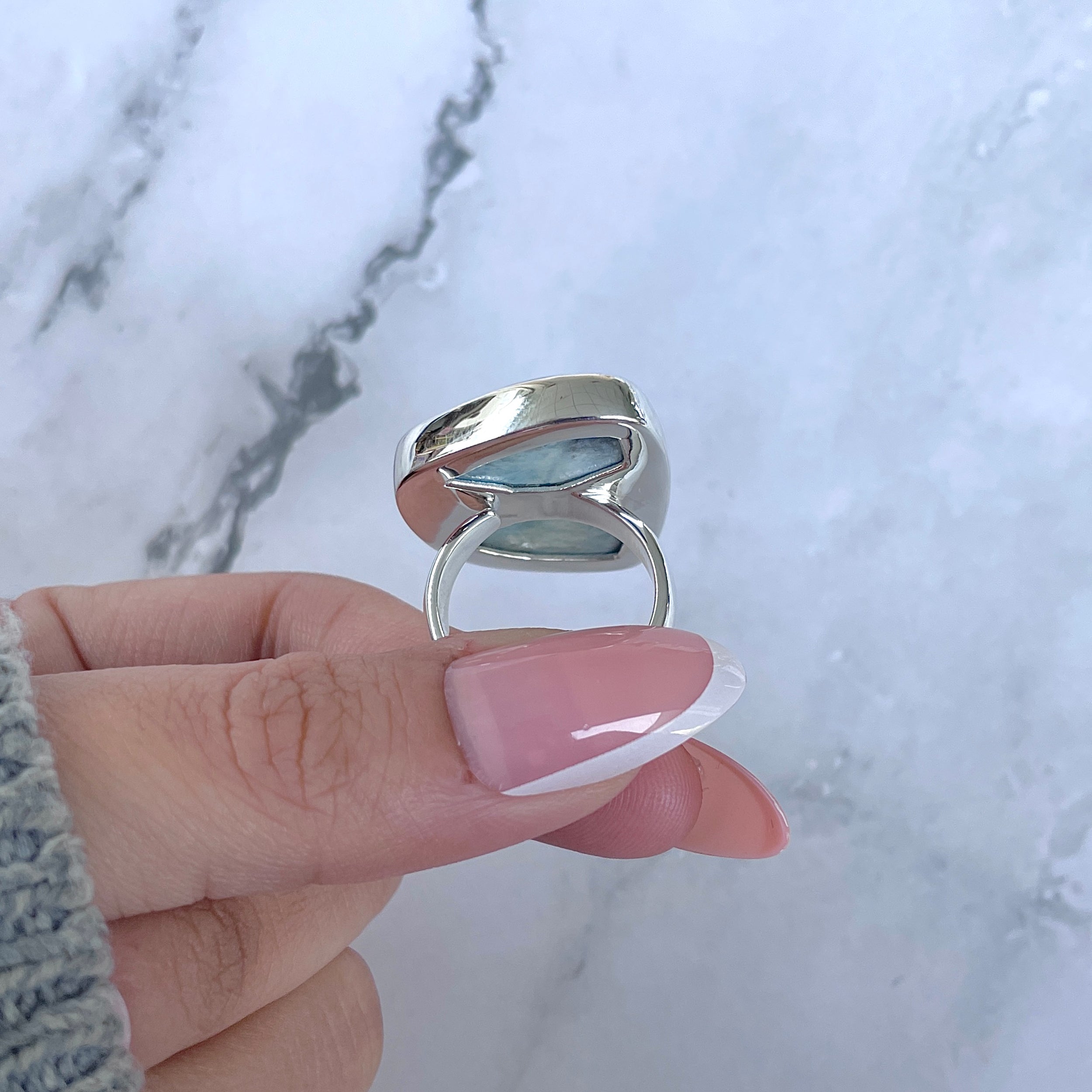 Larimar Adjustable Ring-(LAR-R-1637.)