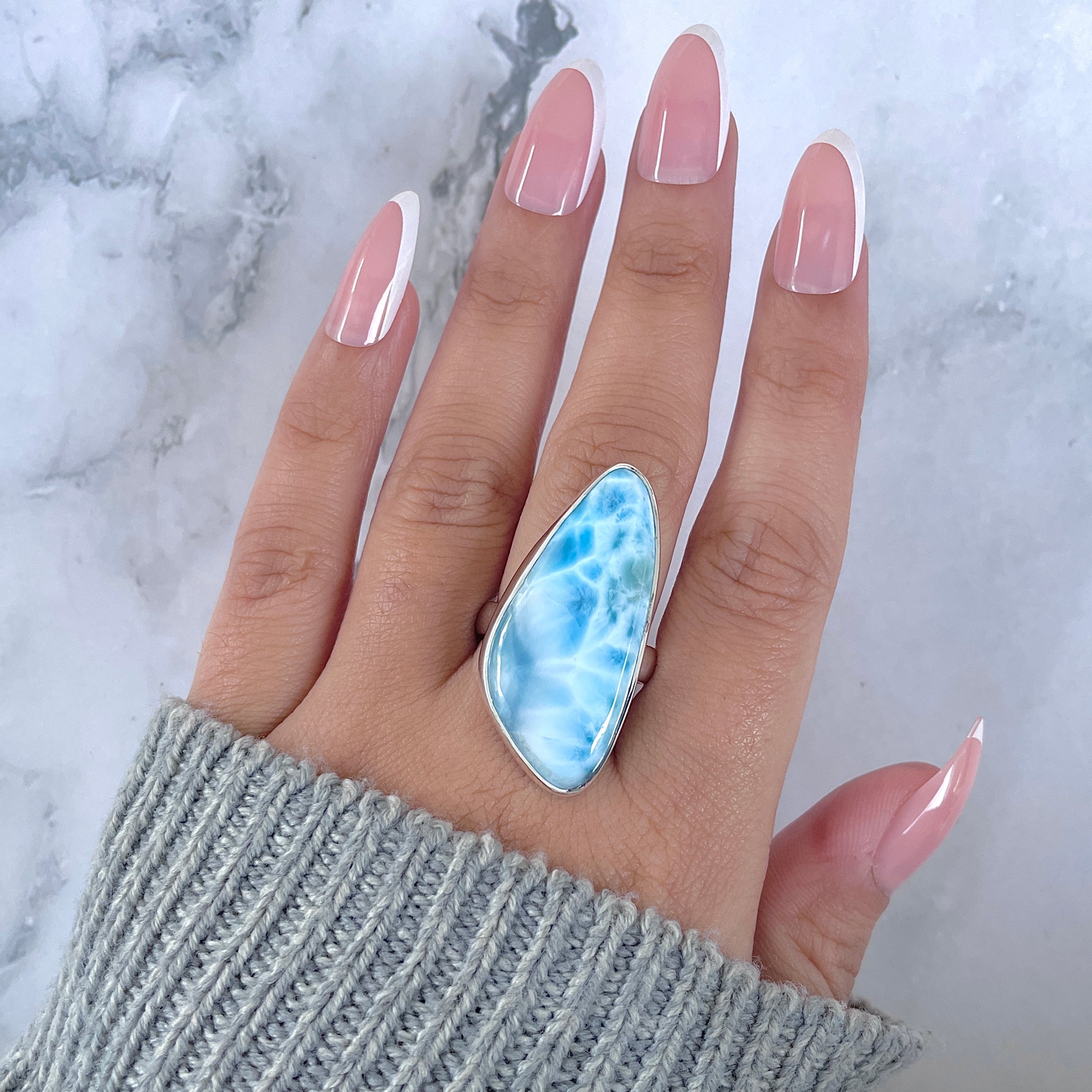 Larimar Adjustable Ring-(LAR-R-1641.)