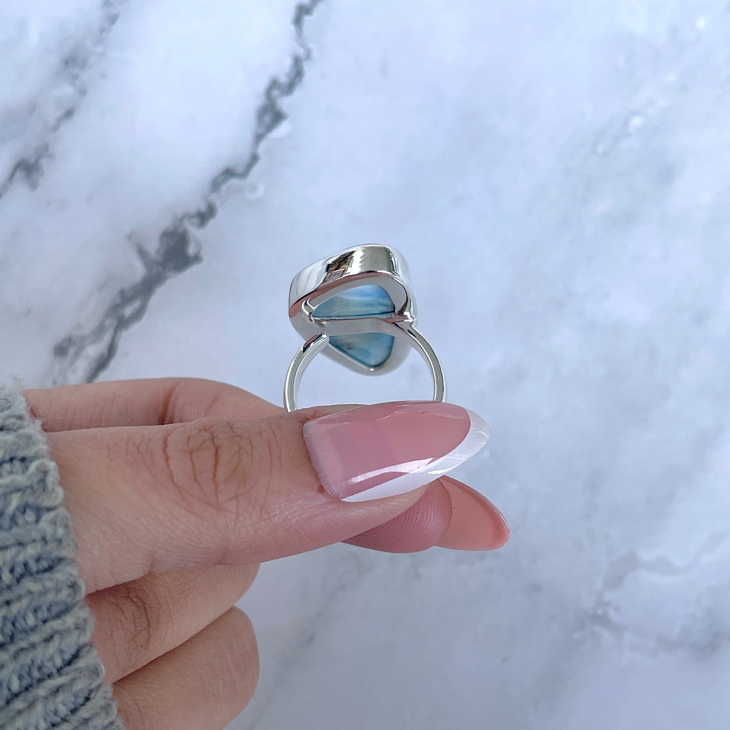 Larimar Adjustable Ring-(LAR-R-1641.)