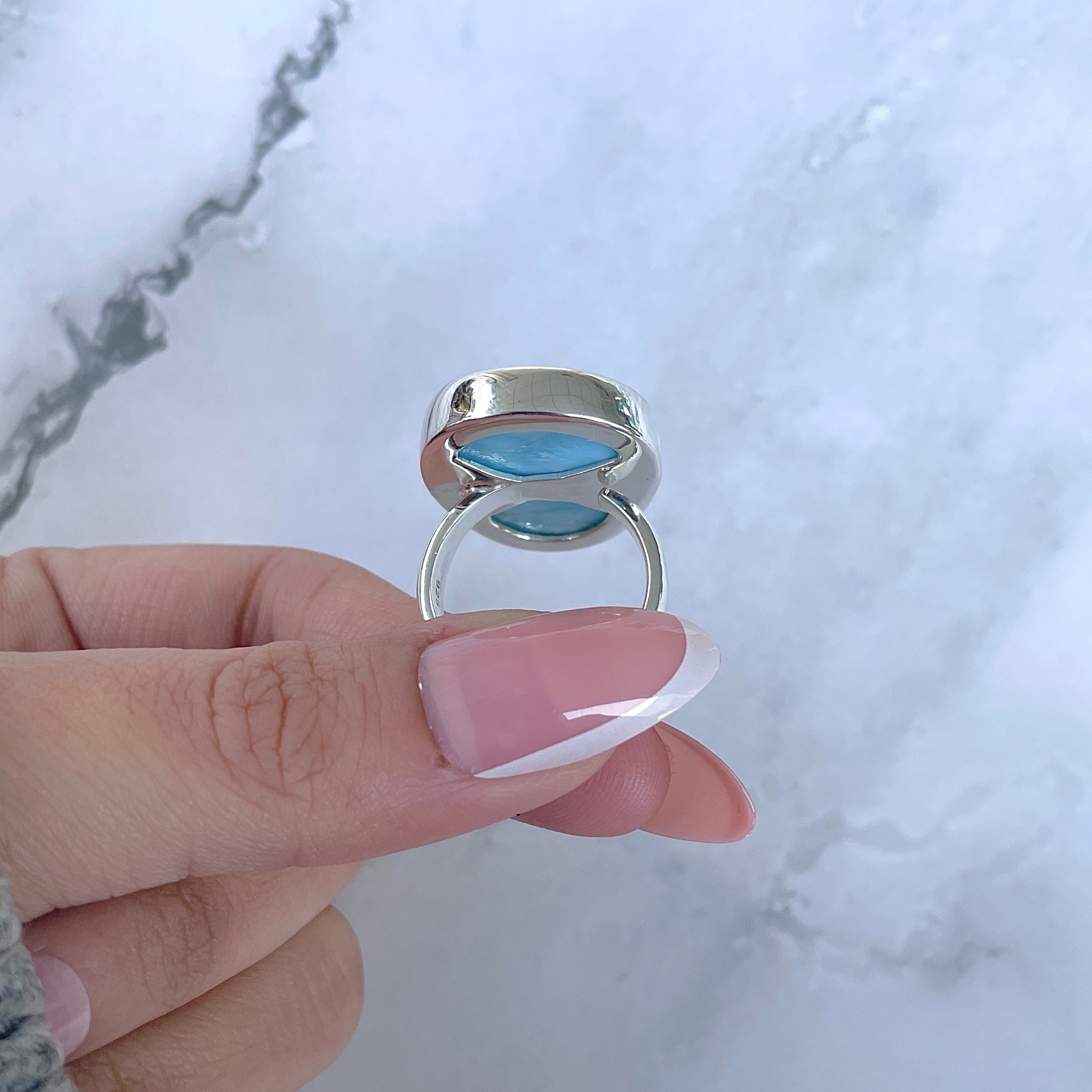 Larimar Adjustable Ring-(LAR-R-1642.)