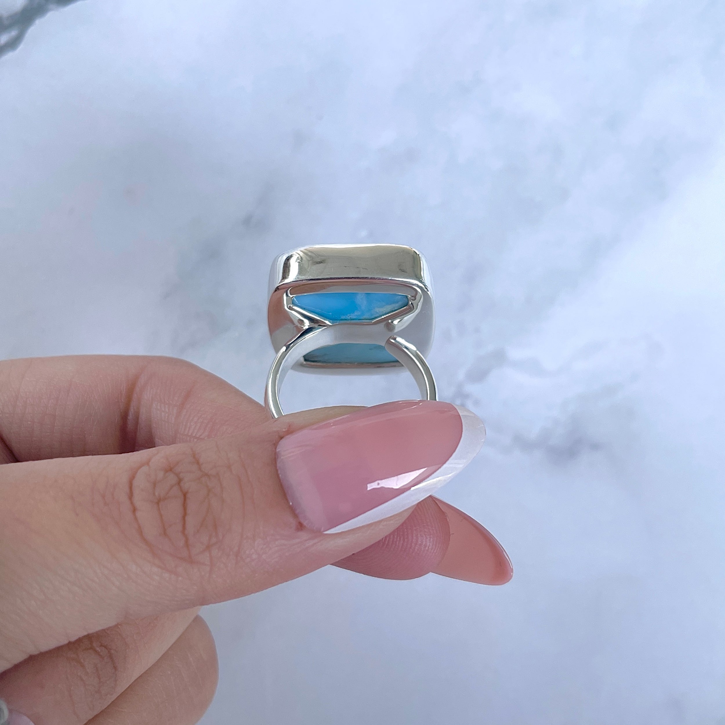 Larimar Adjustable Ring-(LAR-R-1643.)