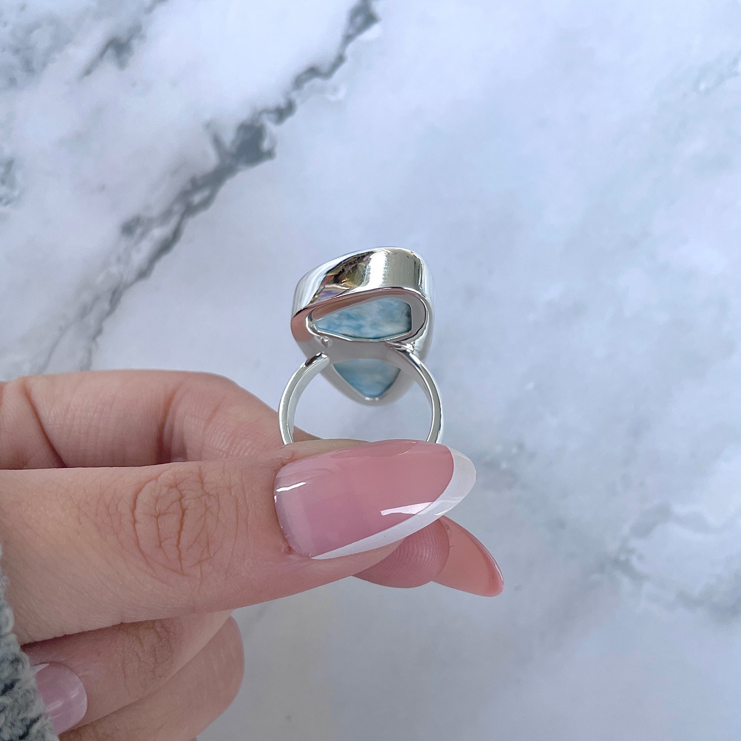 Larimar Adjustable Ring-(LAR-R-1644.)
