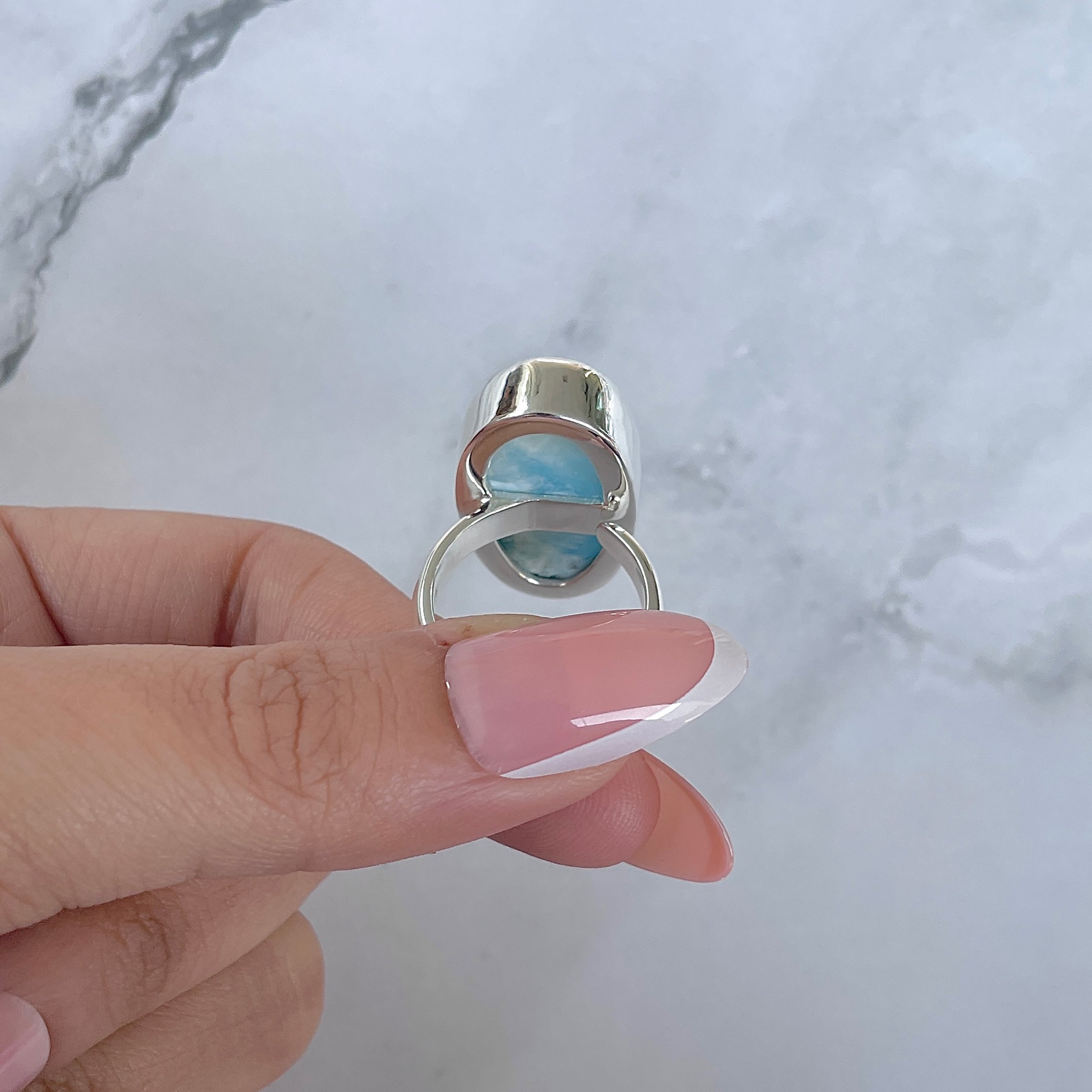 Larimar Adjustable Ring-(LAR-R-1645.)