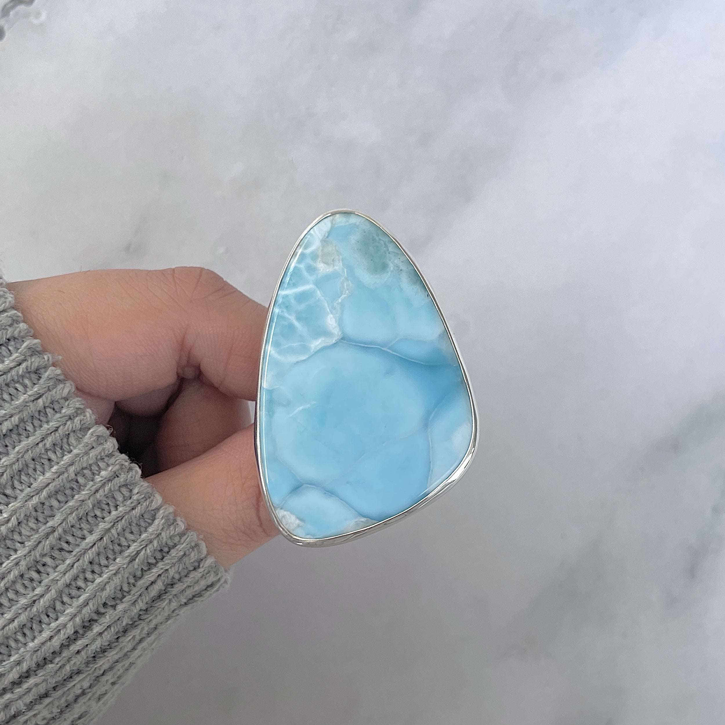 Larimar Adjustable Ring-(LAR-R-1646.)
