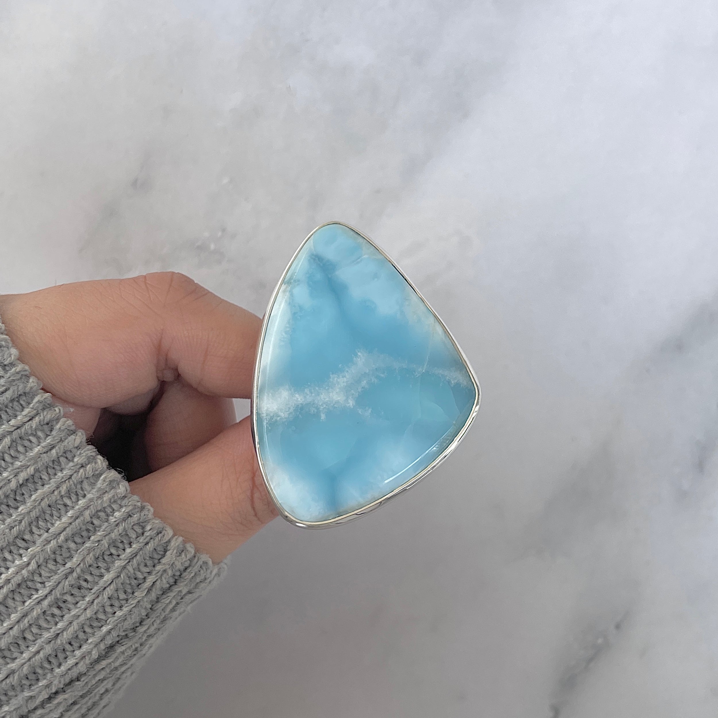 Larimar Adjustable Ring-(LAR-R-1647.)