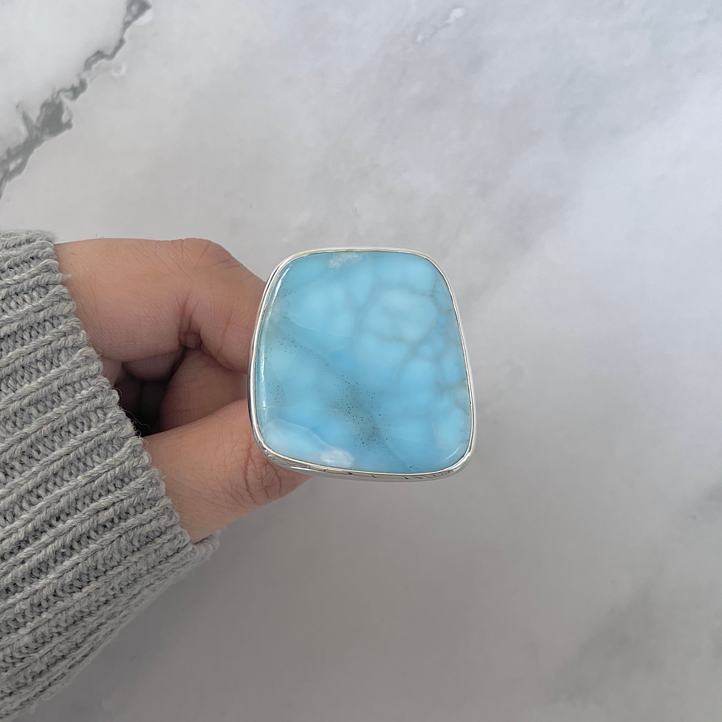 Larimar Adjustable Ring-(LAR-R-1648.)