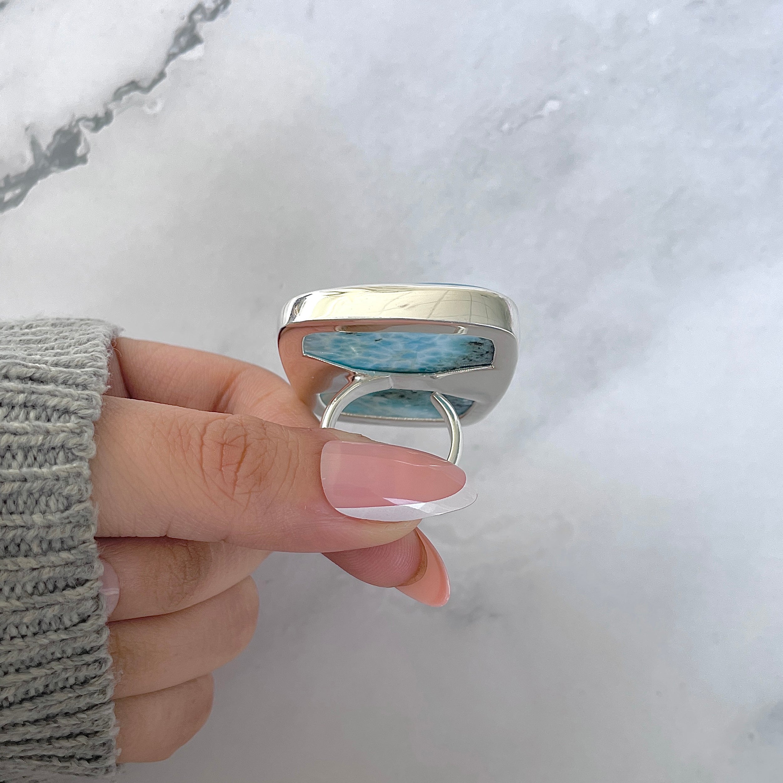 Larimar Adjustable Ring-(LAR-R-1648.)