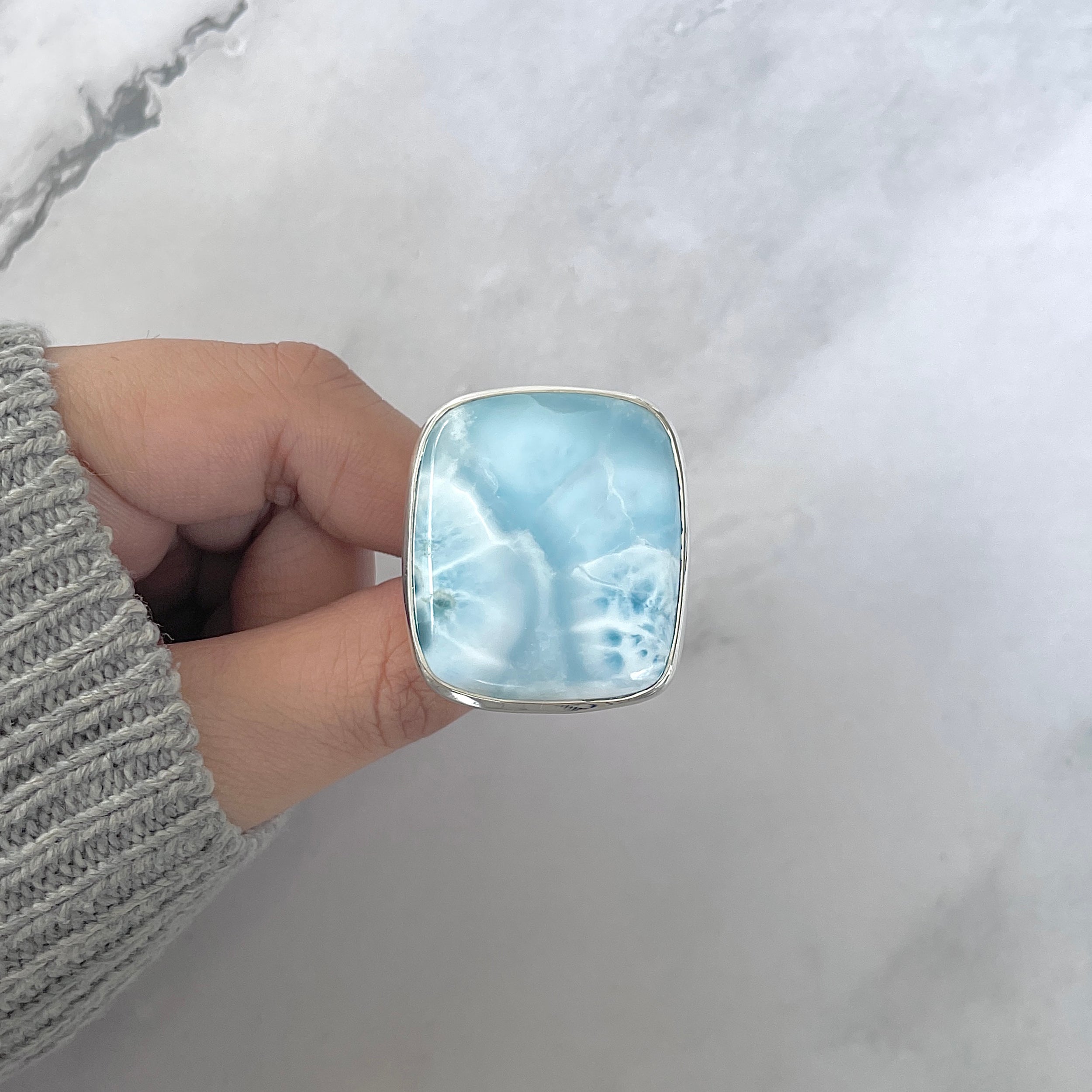 Larimar Adjustable Ring-(LAR-R-1649.)