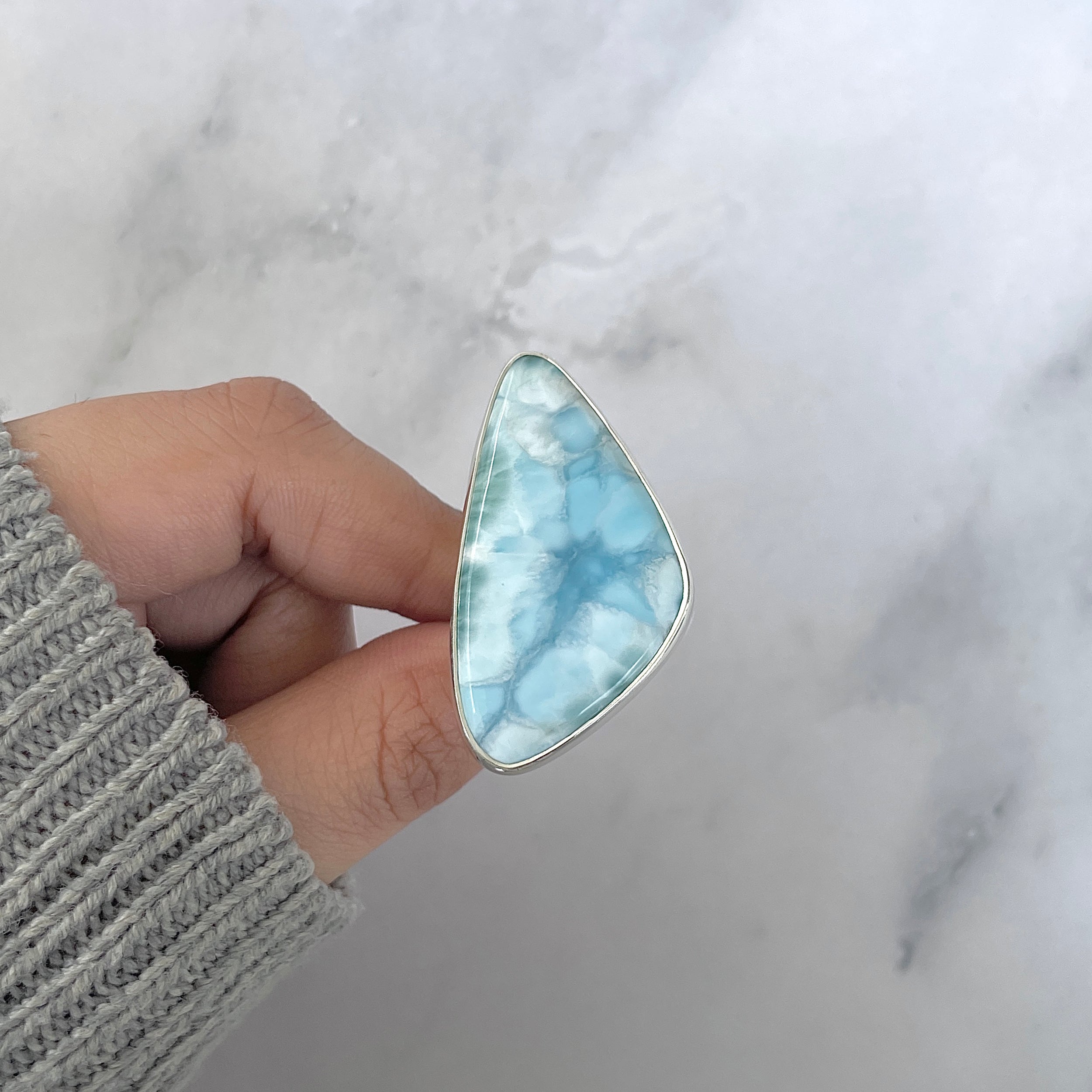 Larimar Adjustable Ring-(LAR-R-1650.)