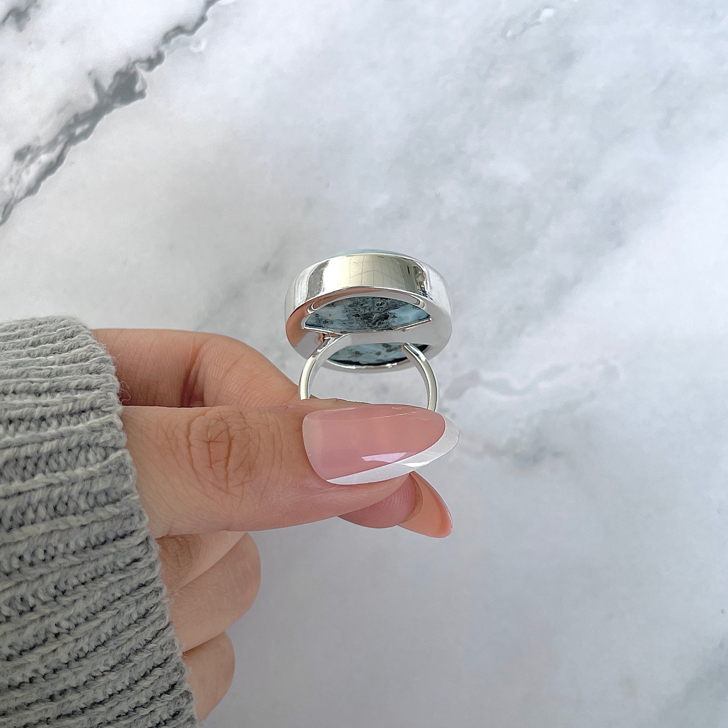 Larimar Adjustable Ring-(LAR-R-1651.)