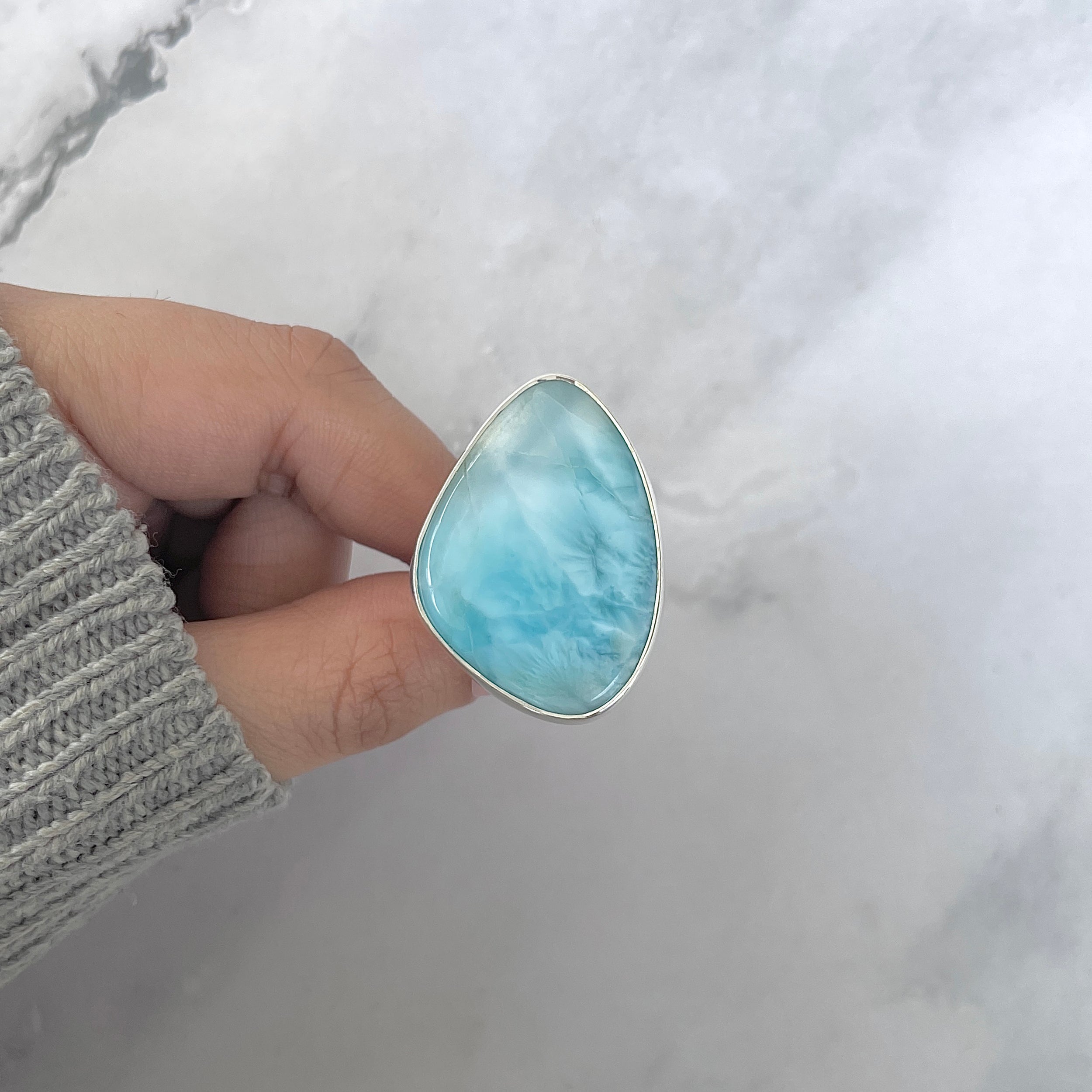 Larimar Adjustable Ring-(LAR-R-1653.)