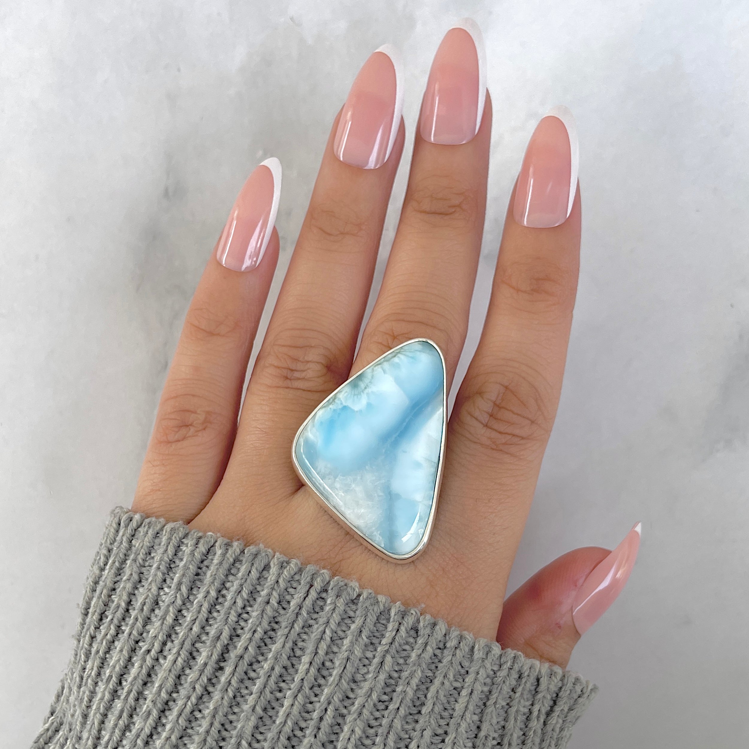 Larimar Adjustable Ring-(LAR-R-1654.)