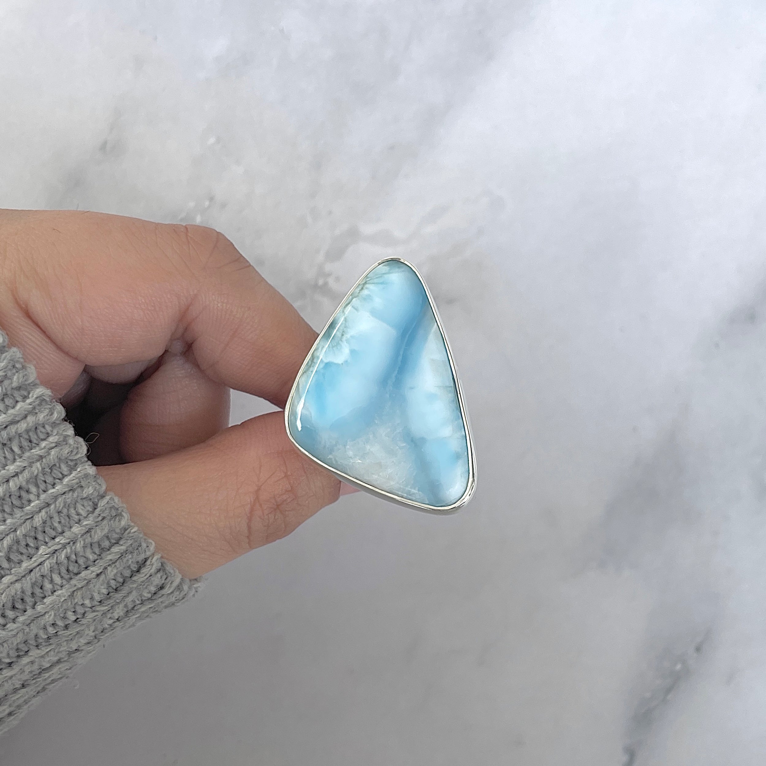 Larimar Adjustable Ring-(LAR-R-1654.)