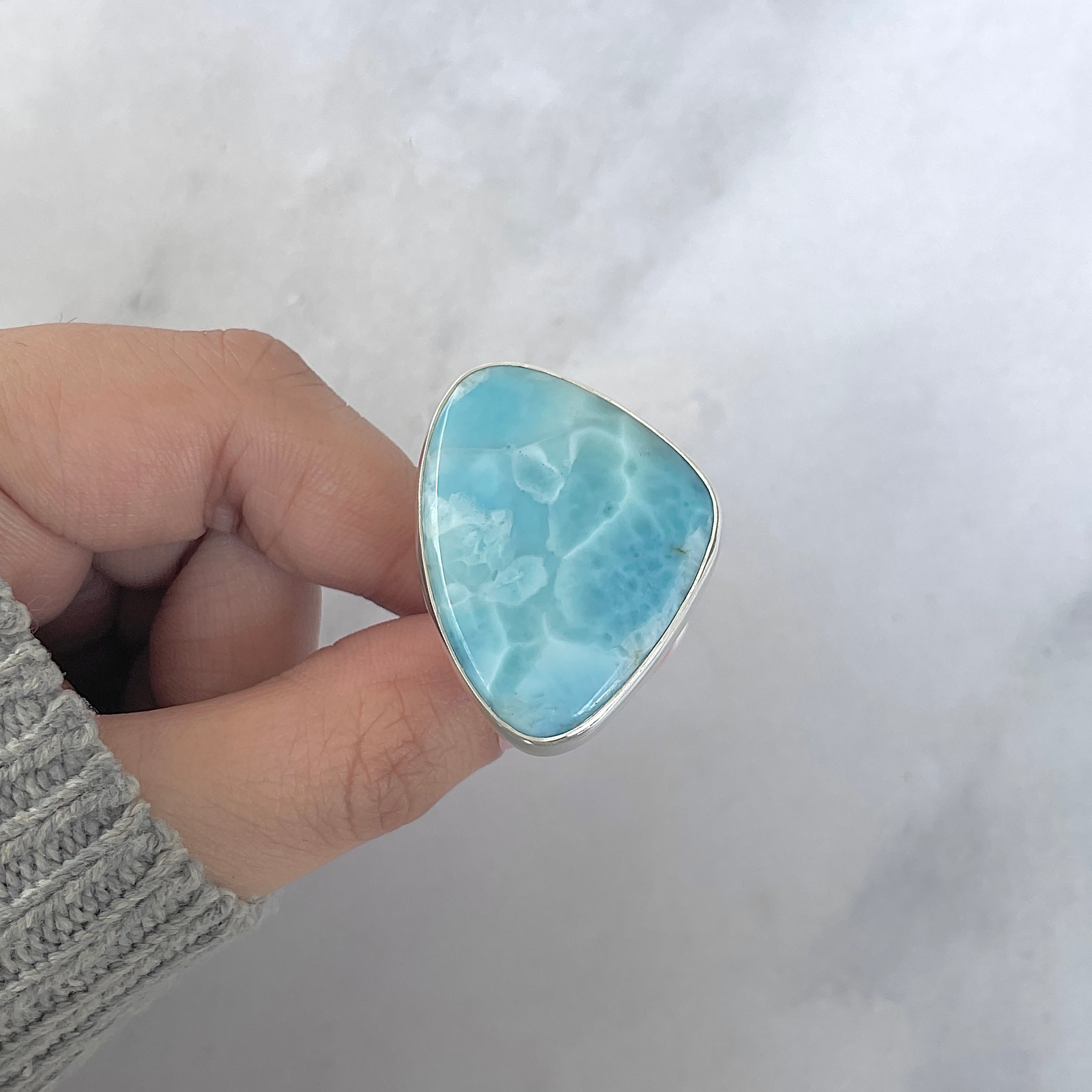 Larimar Adjustable Ring-(LAR-R-1655.)