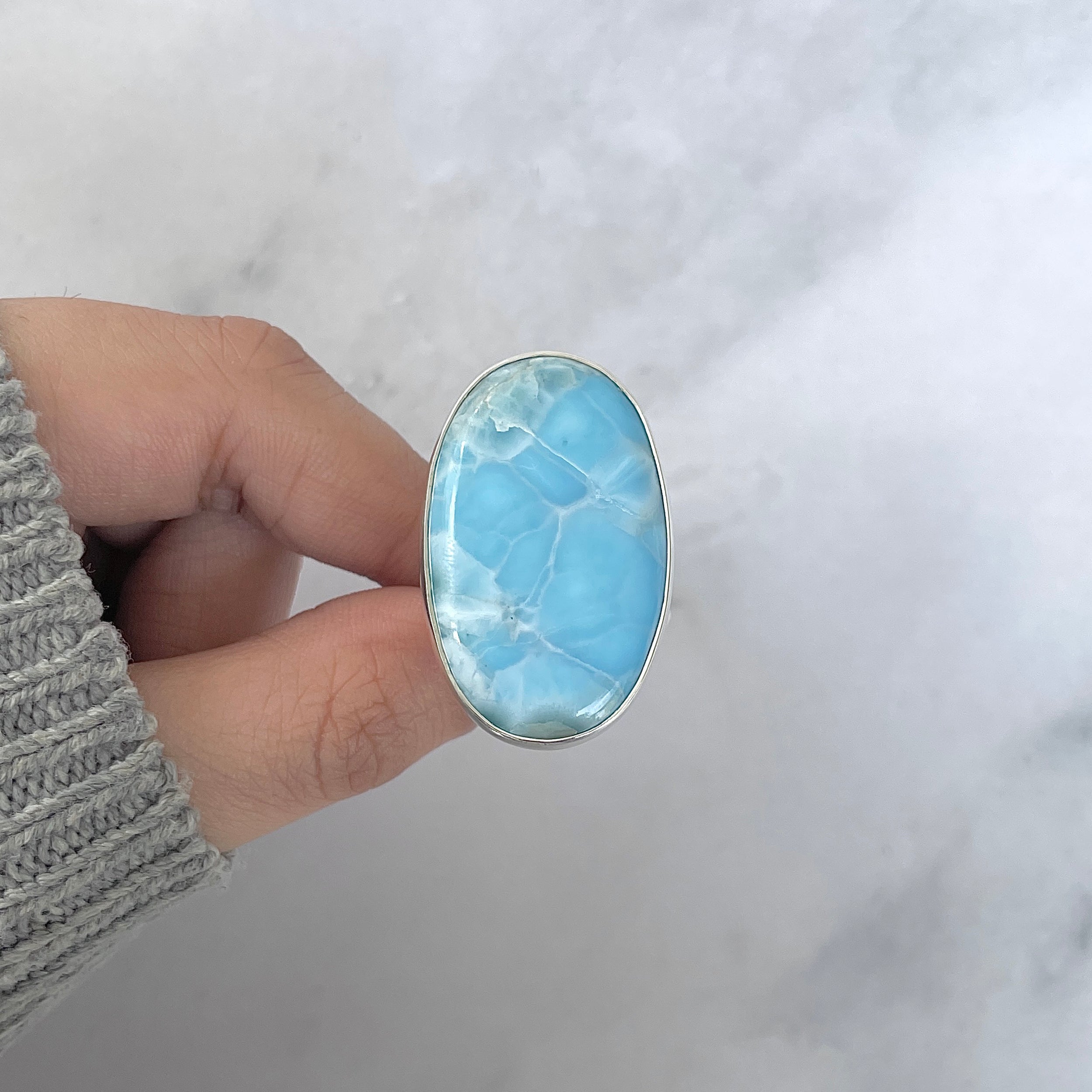 Larimar Adjustable Ring-(LAR-R-1656.)
