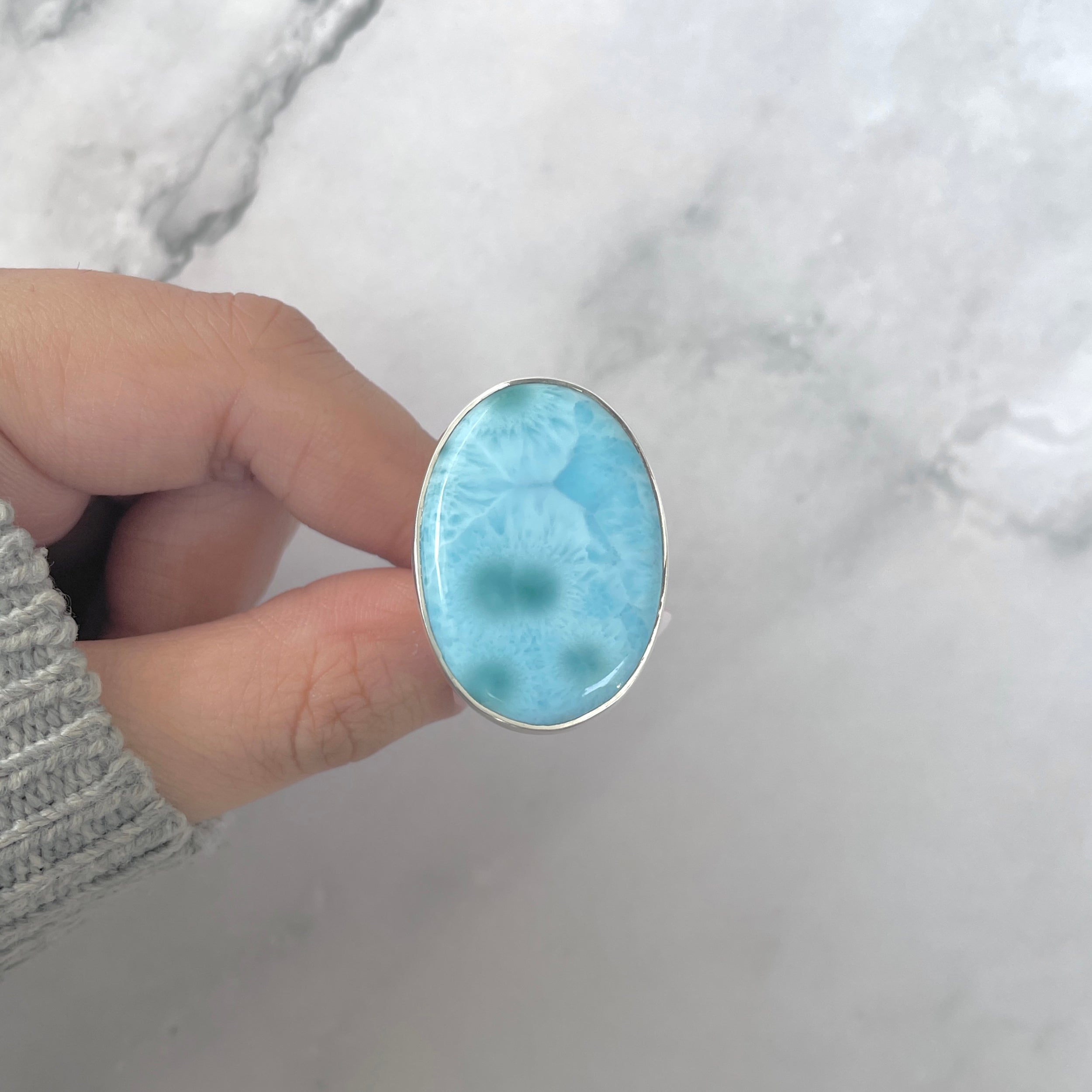 Larimar Adjustable Ring-(LAR-R-1657.)