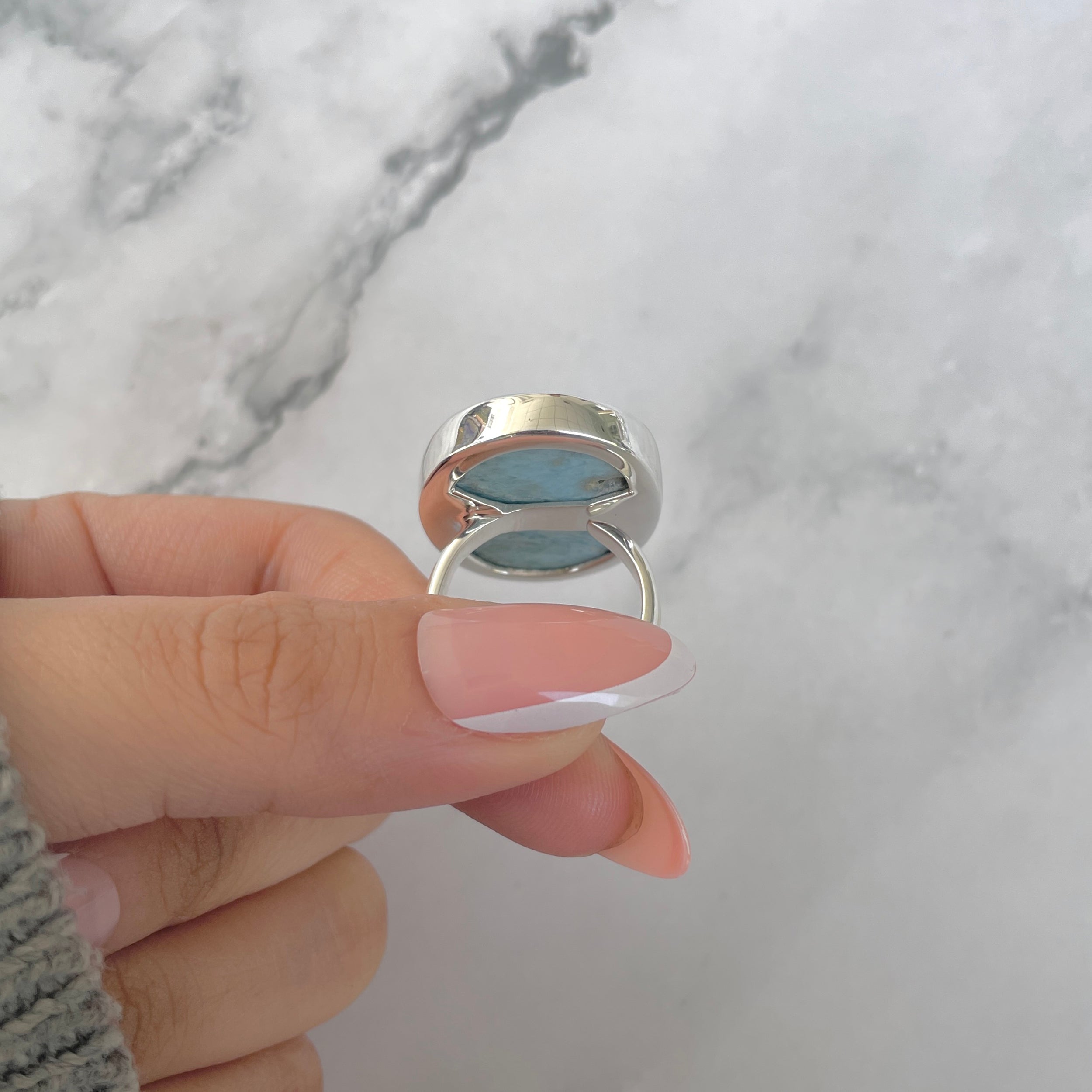 Larimar Adjustable Ring-(LAR-R-1657.)