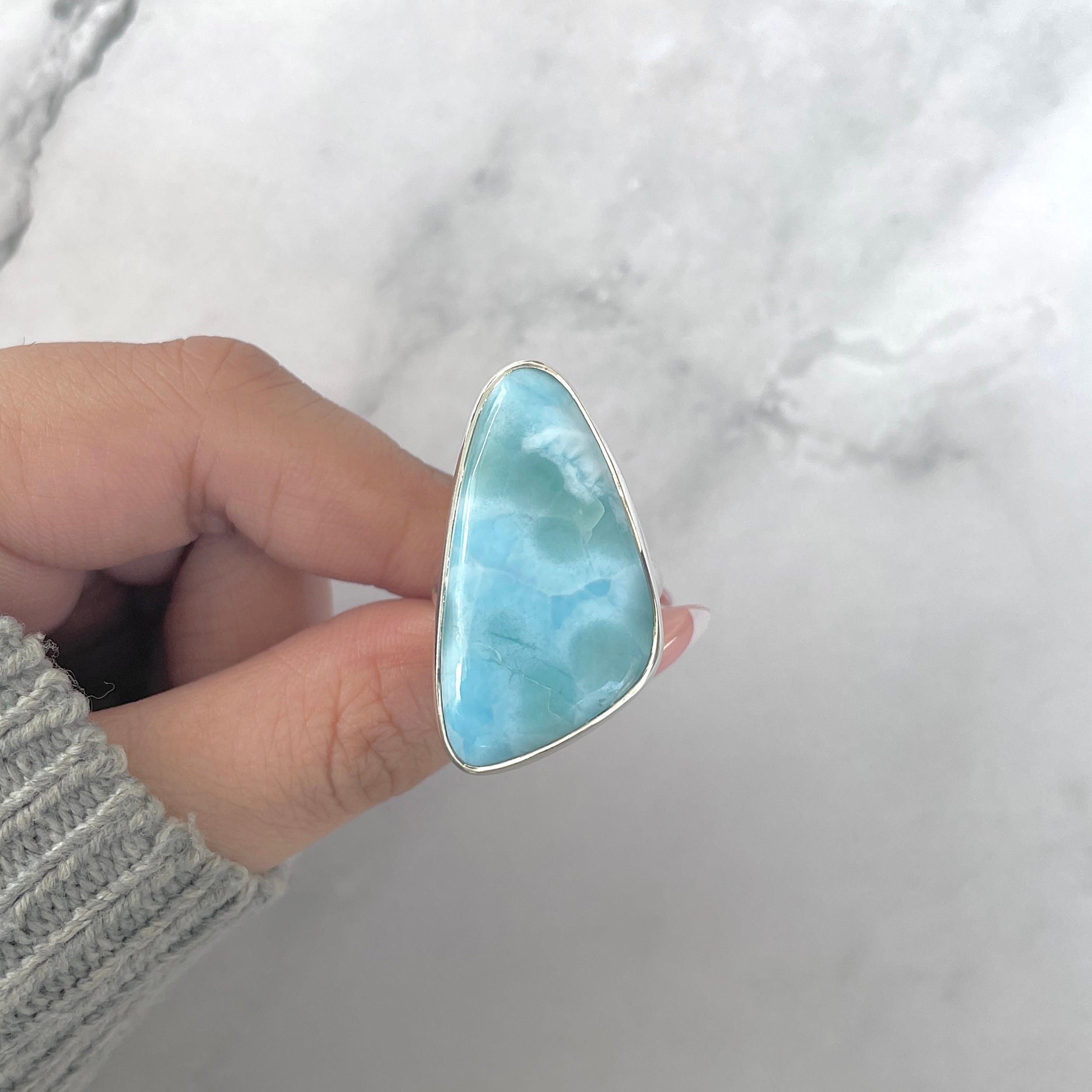 Larimar Adjustable Ring-(LAR-R-1658.)
