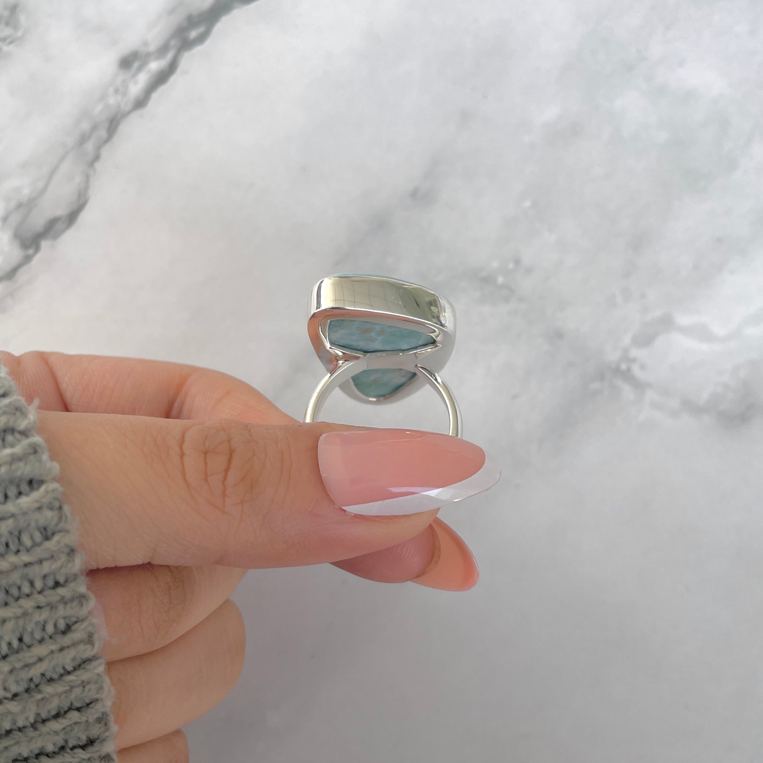 Larimar Adjustable Ring-(LAR-R-1658.)