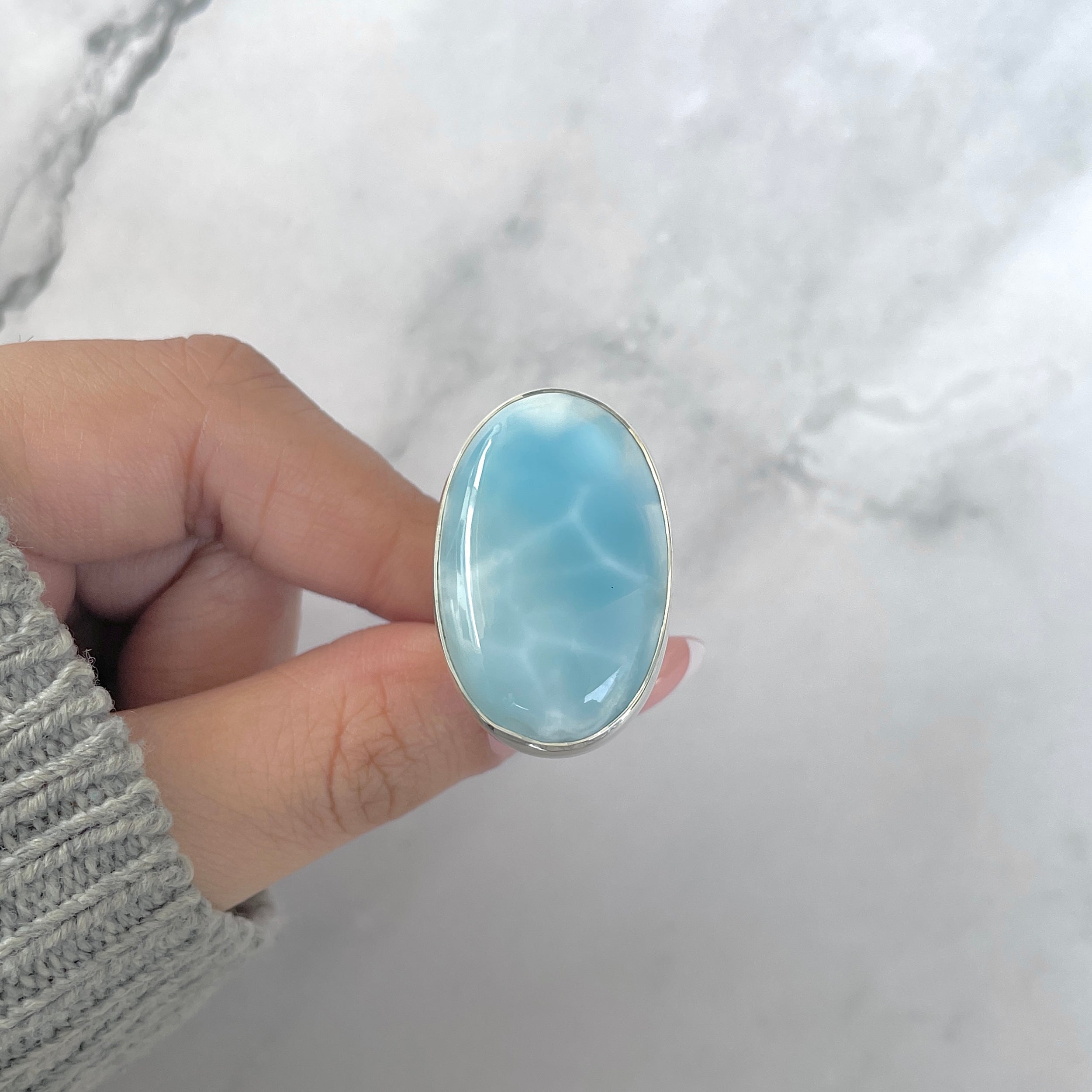 Larimar Adjustable Ring-(LAR-R-1659.)