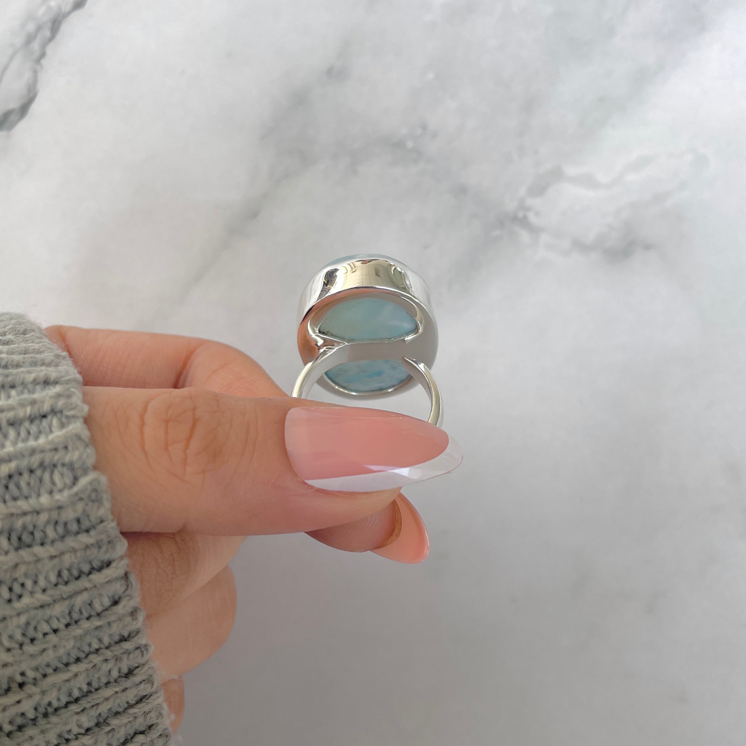 Larimar Adjustable Ring-(LAR-R-1659.)