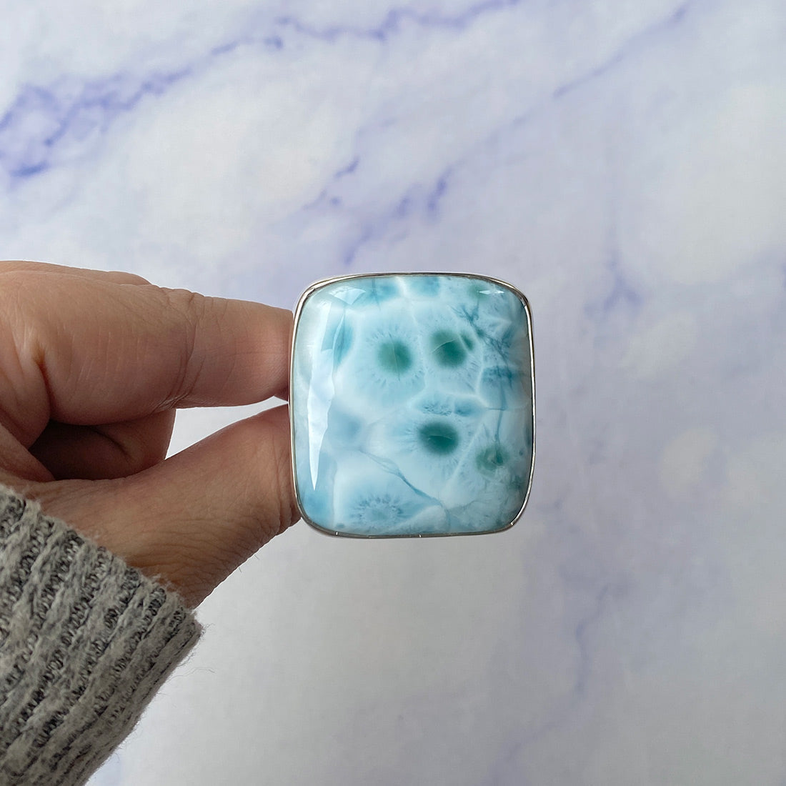Larimar Adjustable Ring-(LAR-R-166.)