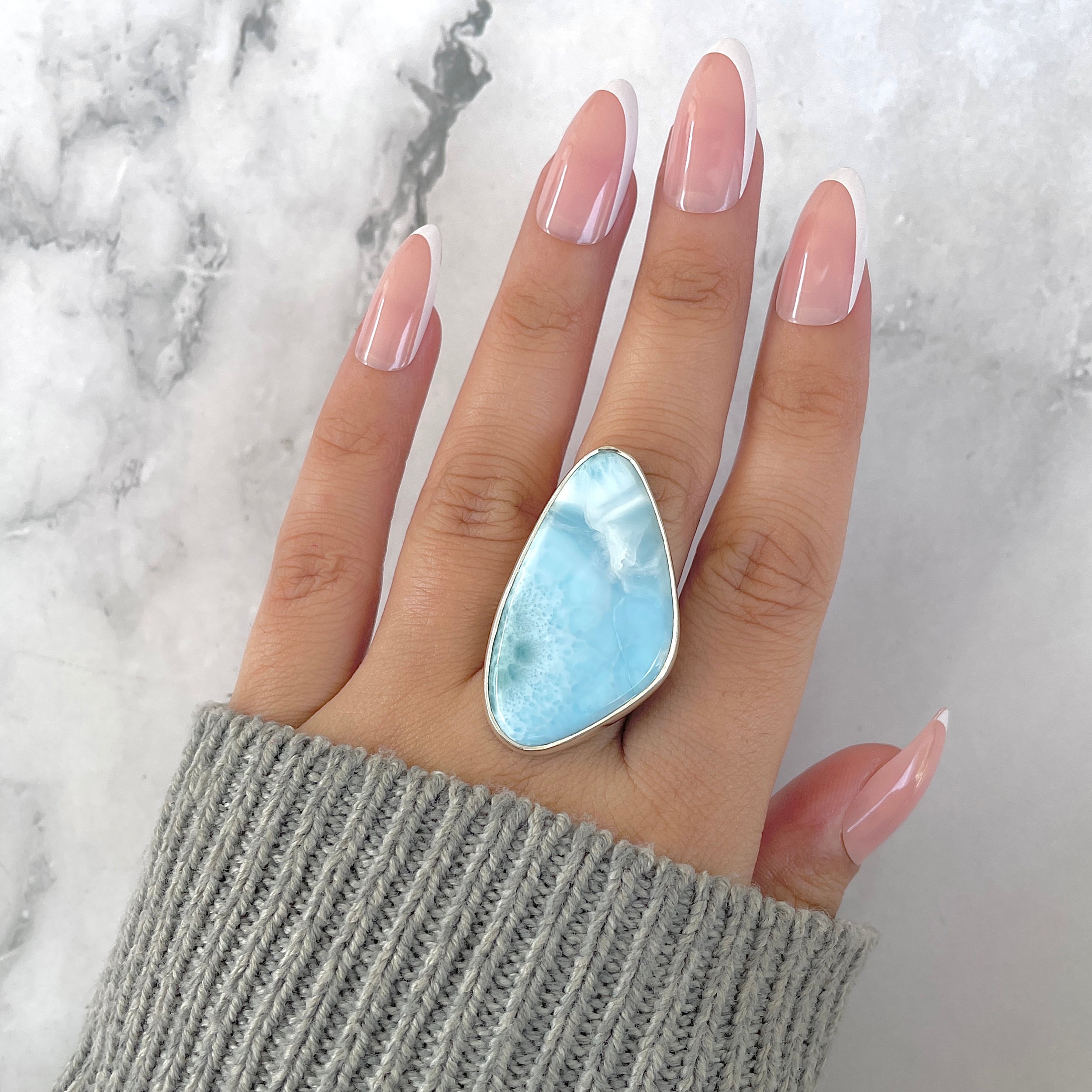 Larimar Adjustable Ring-(LAR-R-1660.)