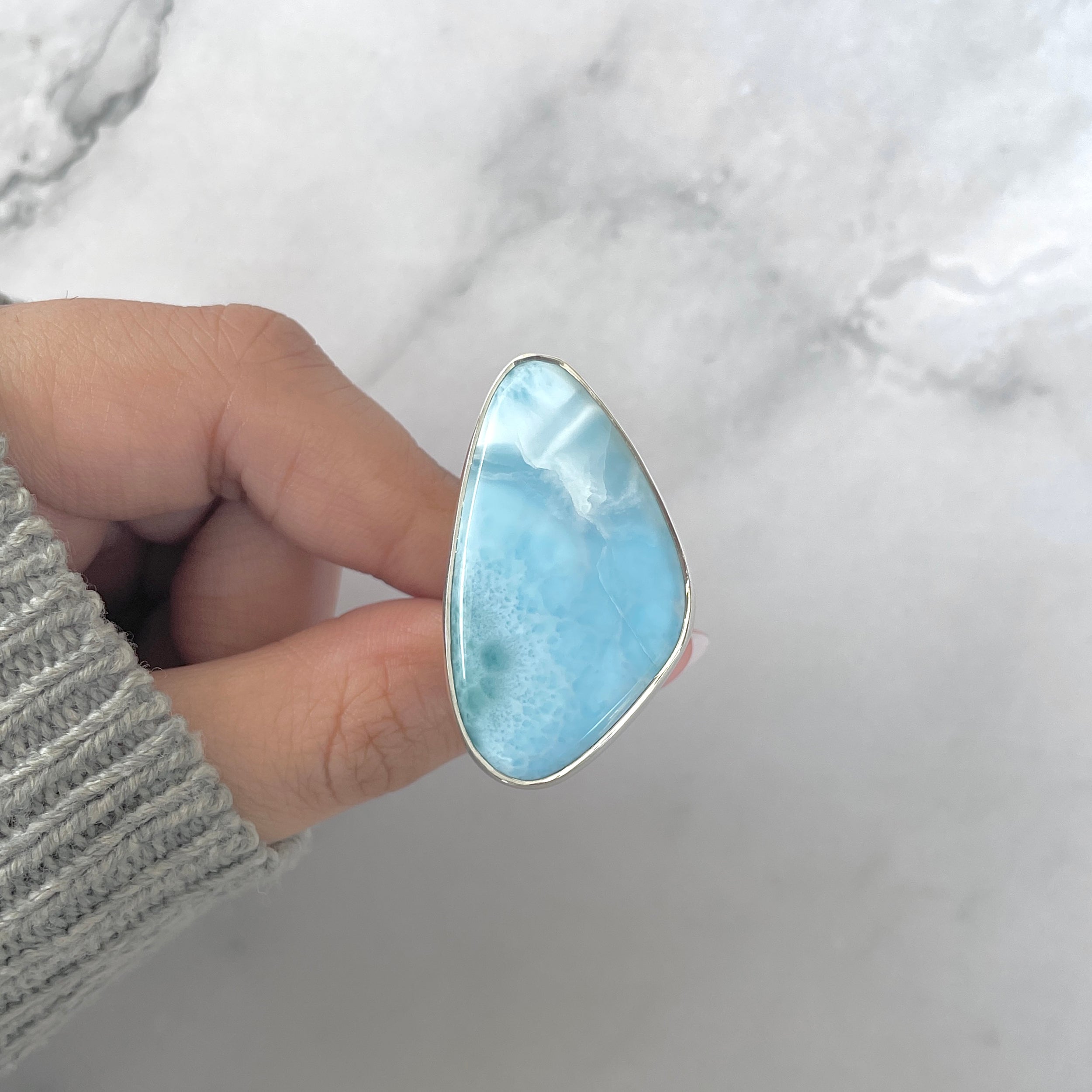 Larimar Adjustable Ring-(LAR-R-1660.)